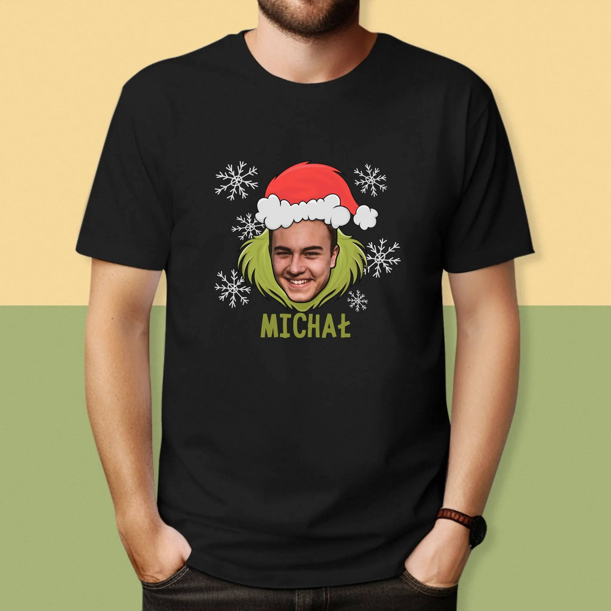 Twoja Postać: Grinch - Koszulka Męska z Nadrukiem - Image 5