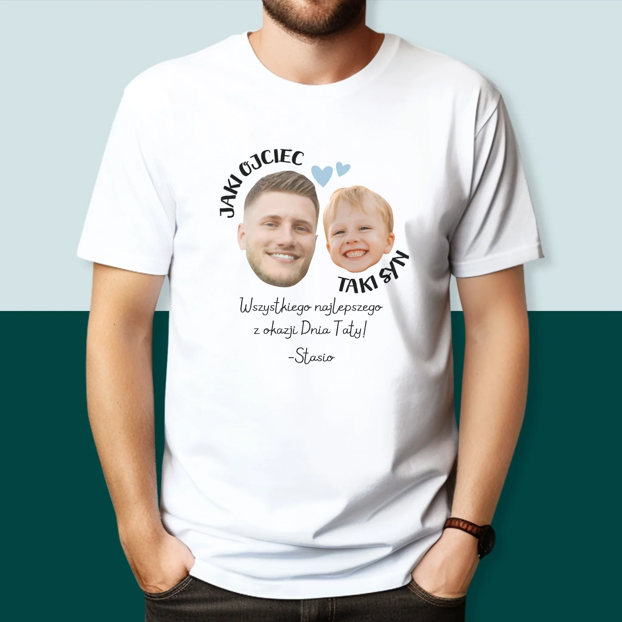 Twoja Postać: Jaki Ojciec Taki Syn - Koszulka Męska z Nadrukiem