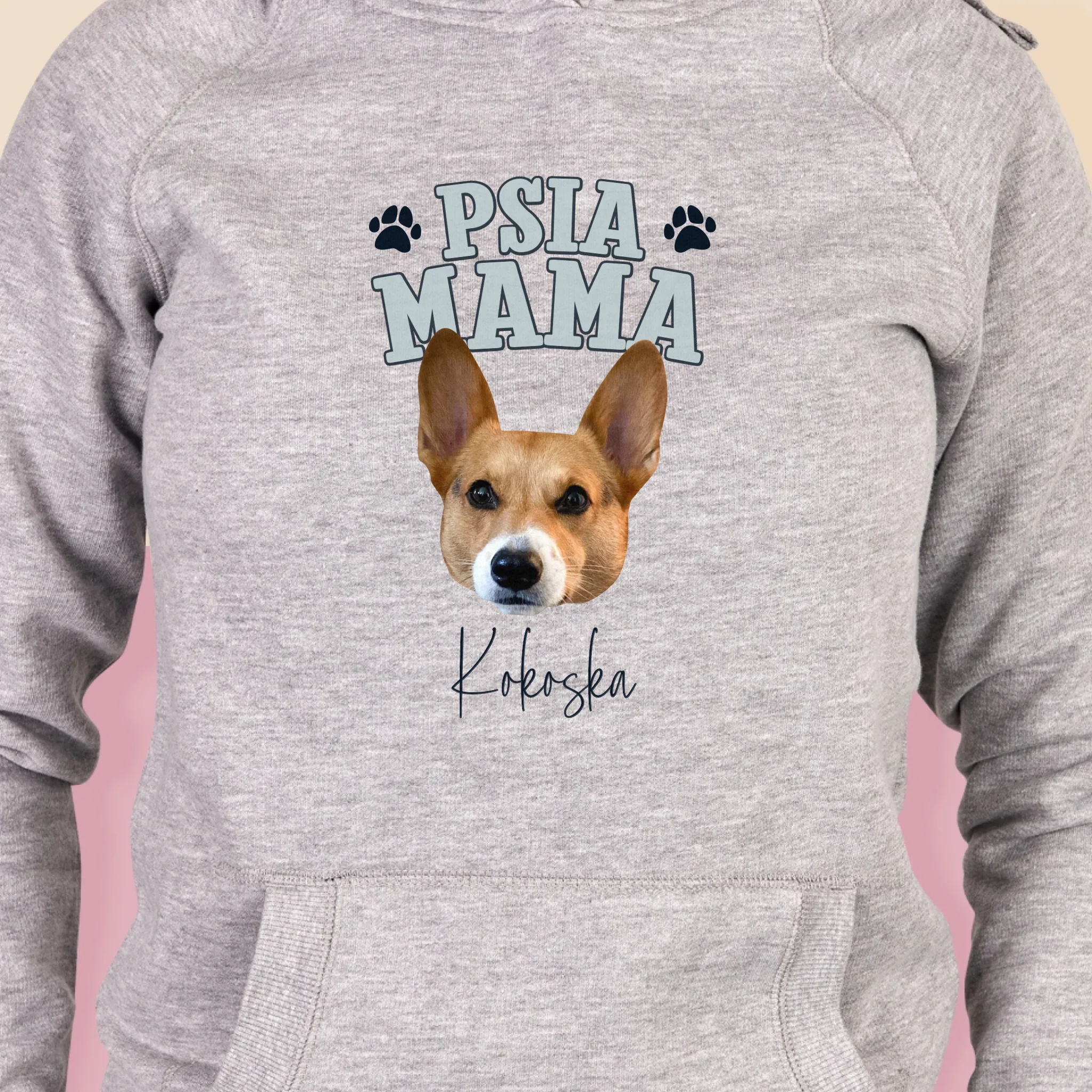 Twoja Postać: Psia Mama - Bluza Damska z Kapturem - Image 2