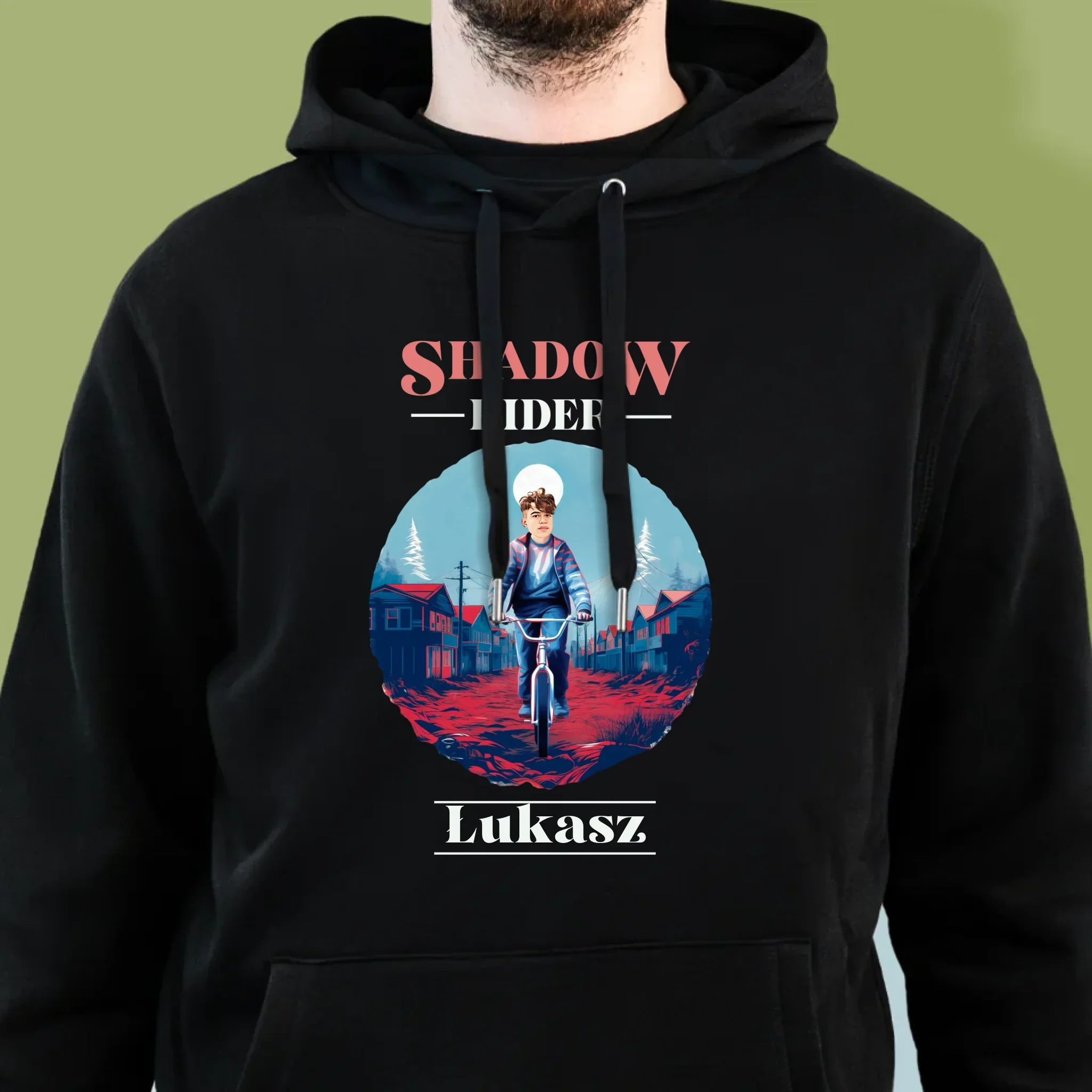 Twoja Postać: Shadow Rider - Bluza Męska z Kapturem - Image 2