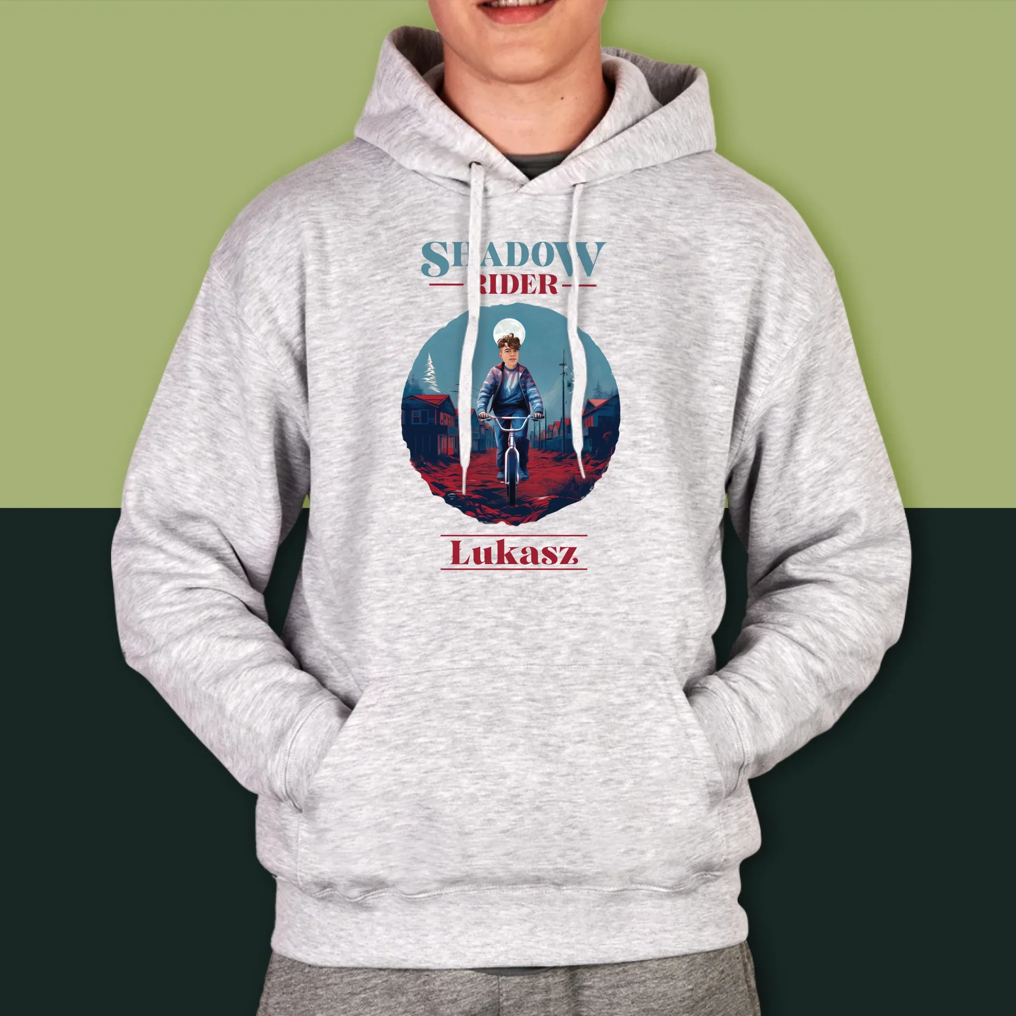 Twoja Postać: Shadow Rider - Bluza Męska z Kapturem - Image 5