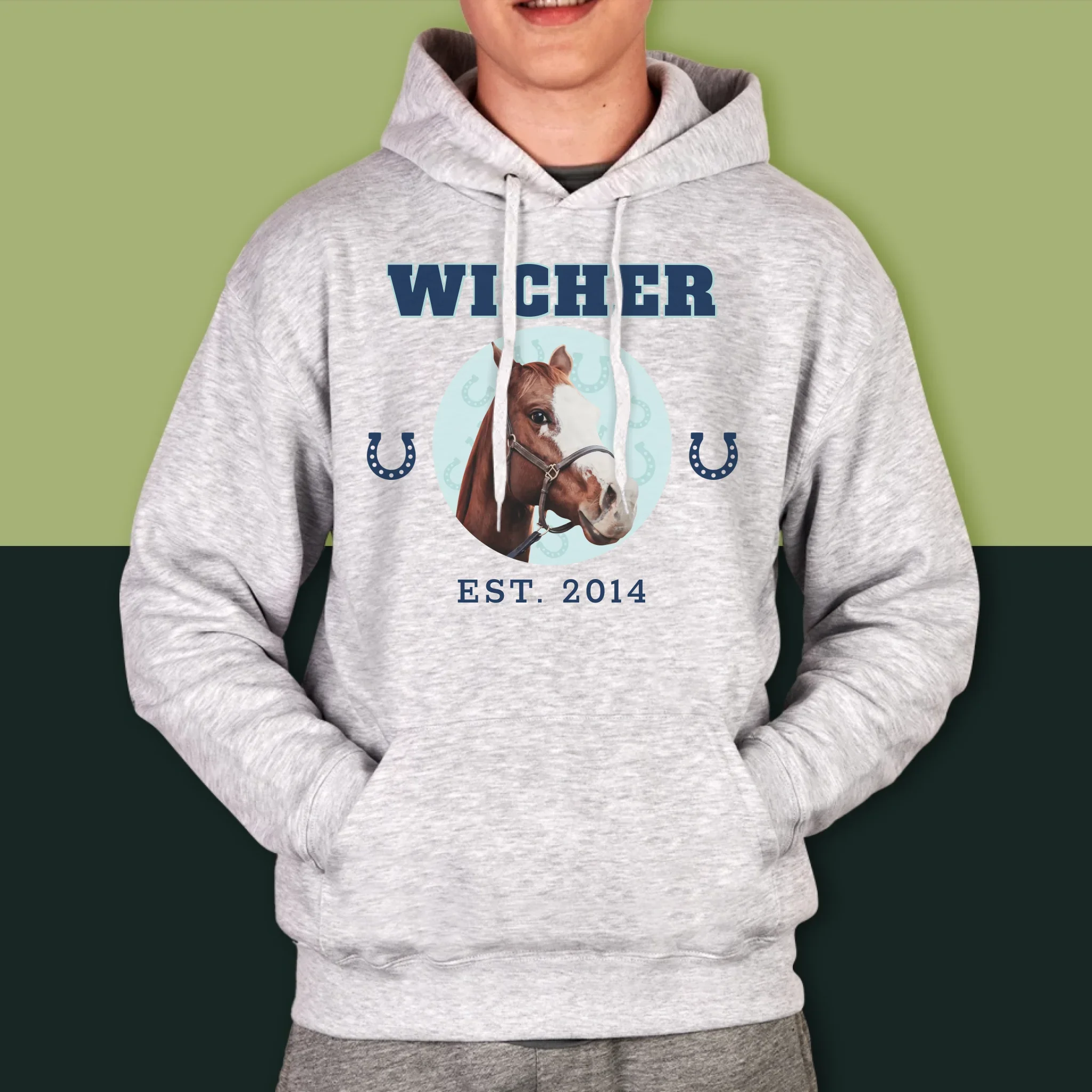 Twoja Postać: Twój Koń Varsity - Bluza Męska z Kapturem - Image 5