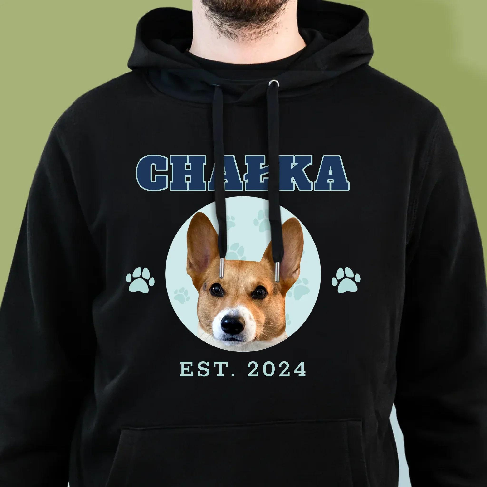 Twoja Postać: Twój Pies Varsity - Bluza Męska z Kapturem - Image 2