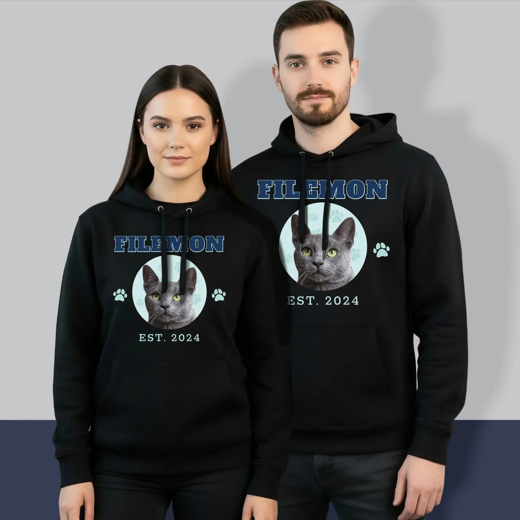 Twoja Postać: Wasz Kot Varsity - Bluzy Dla Par