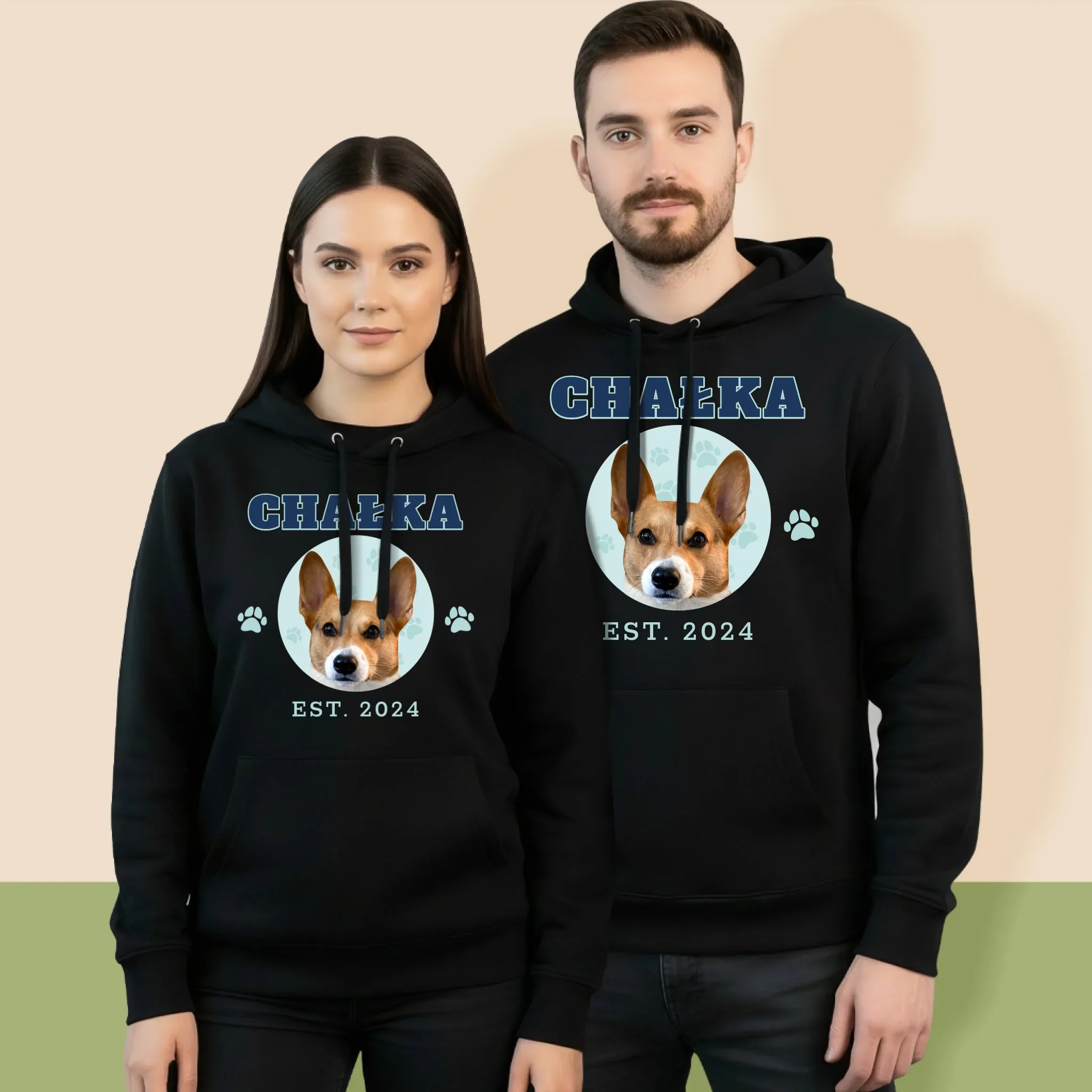 Twoja Postać: Wasz Pies Varsity - Bluzy Dla Par