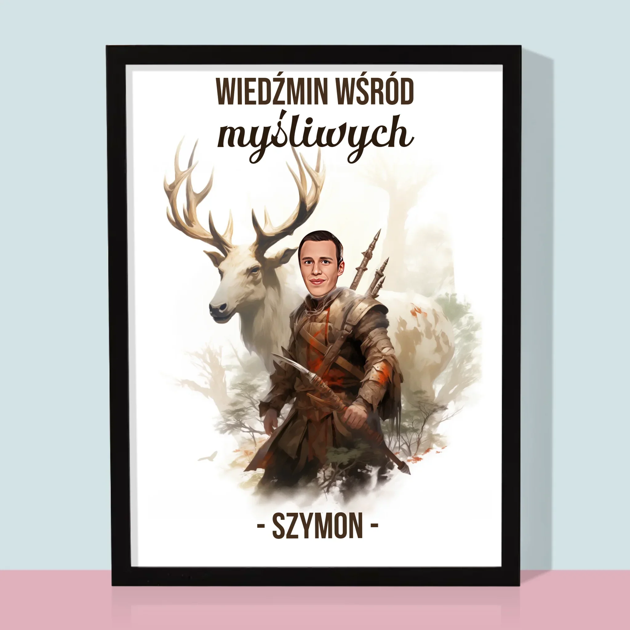 Twoja Postać: Wiedźmin Wśród Myśliwych - Wydruk Obramowany