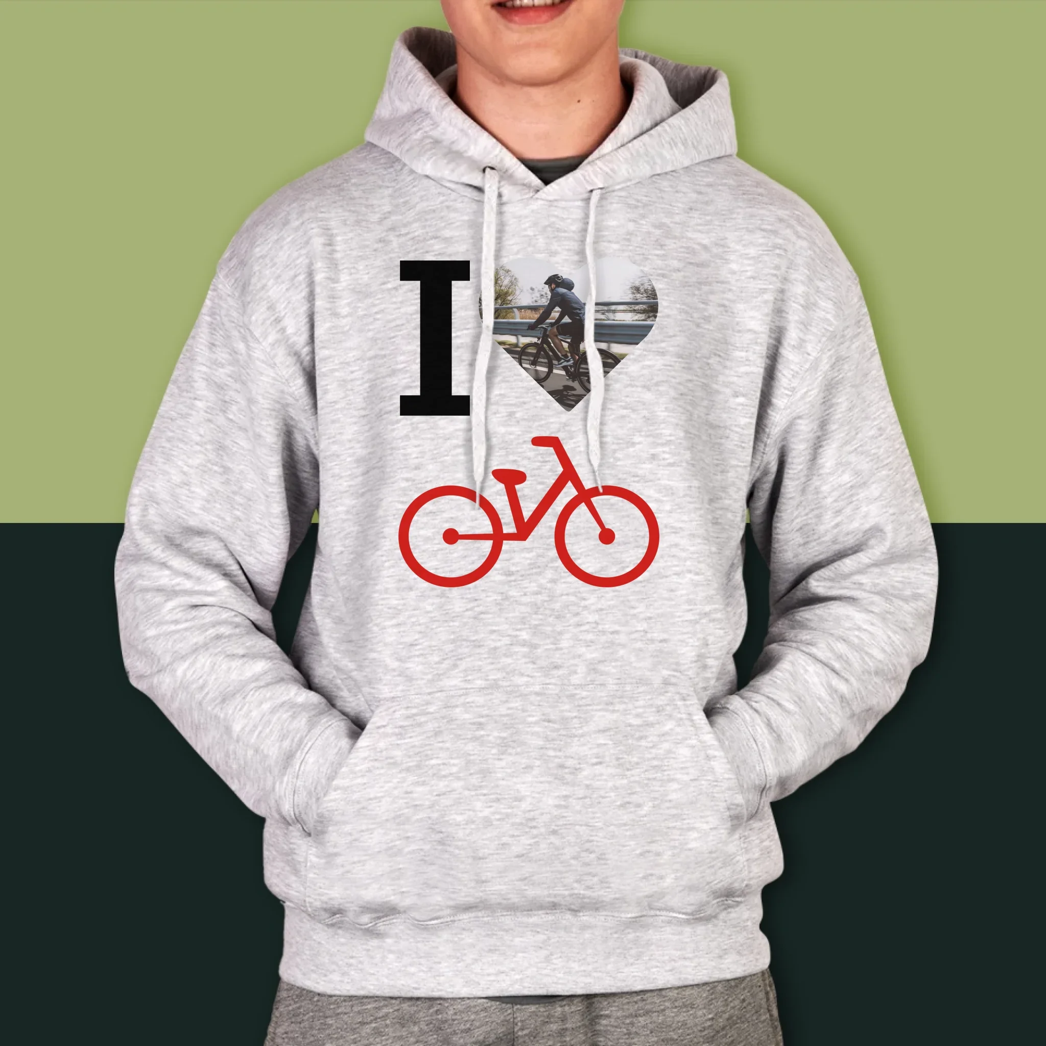 Zdjęcie: I Love Rower - Bluza Męska z Kapturem - Image 5