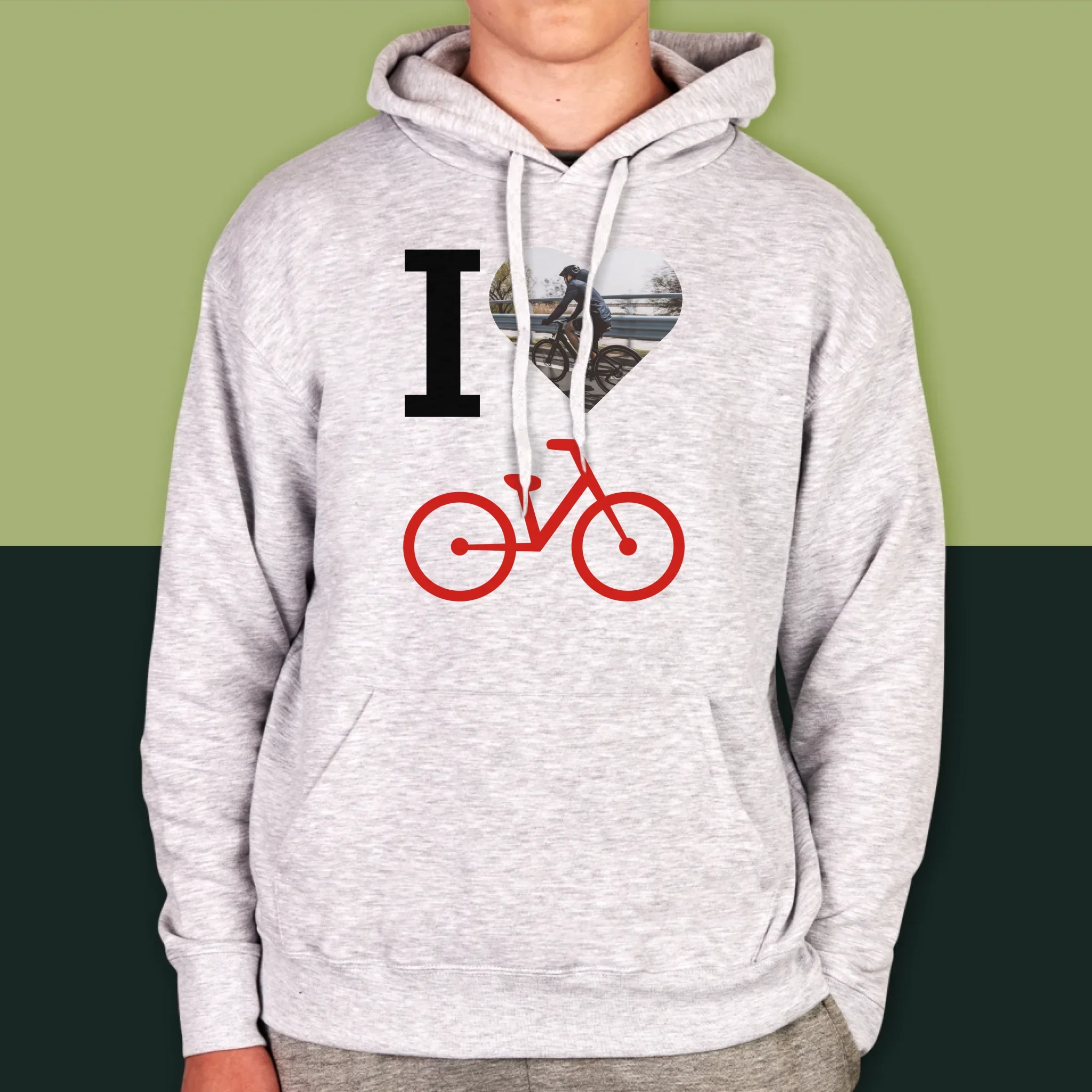 Zdjęcie: I Love Rower - Bluza Męska z Kapturem - Image 8