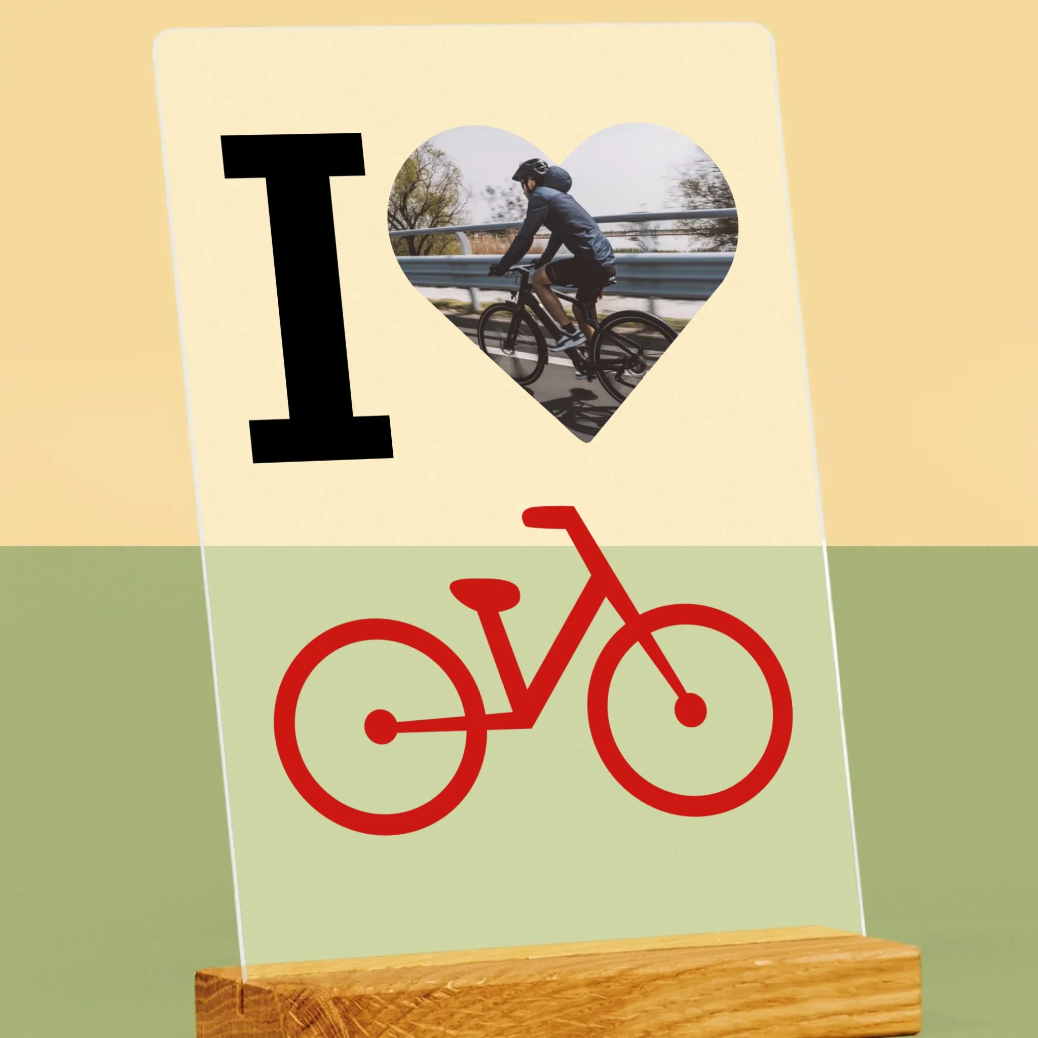 Zdjęcie: I Love Rower - Wydruk na Szkle Akrylowym - Image 2