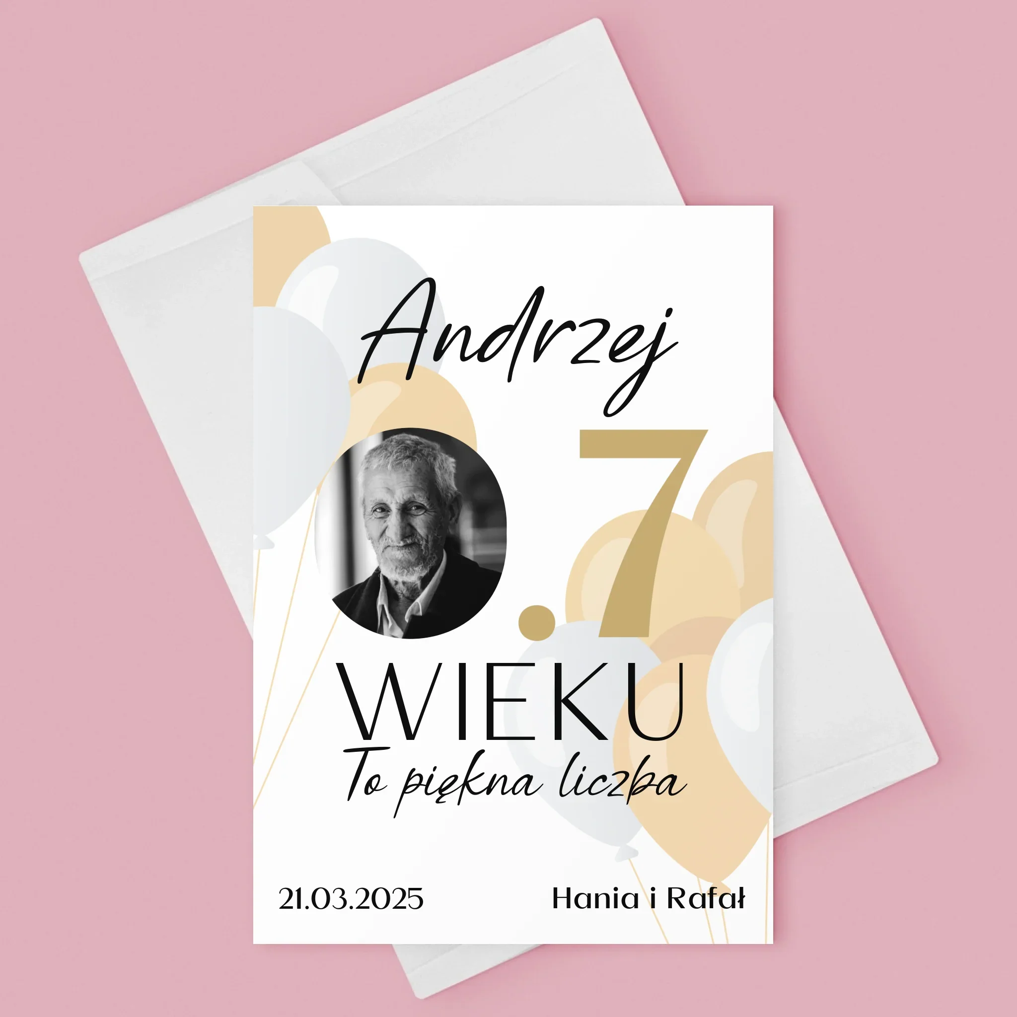 Zdjęcie I Podpis: 0.7 Wieku - Kartka z Życzeniami - Image 3