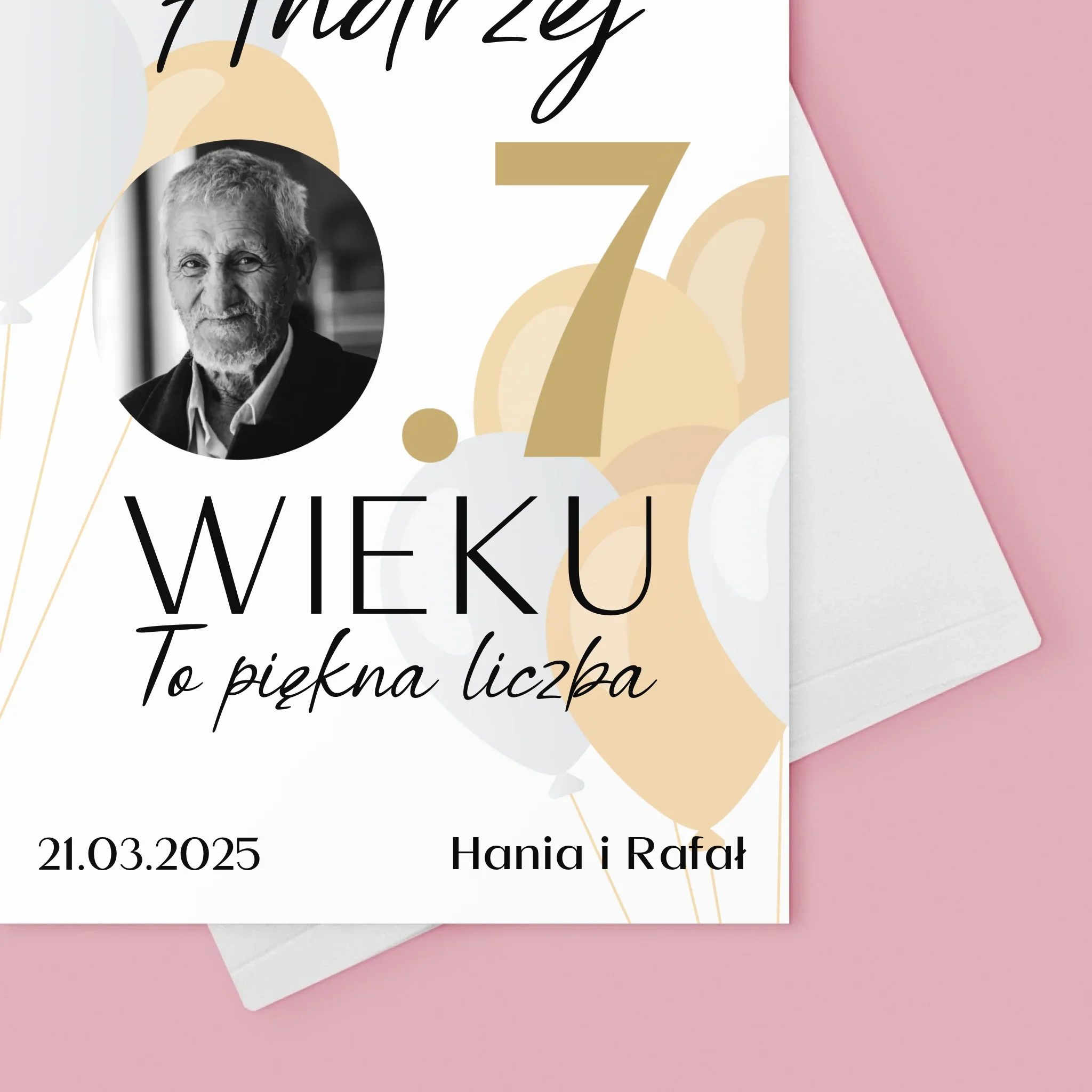Zdjęcie I Podpis: 0.7 Wieku - Kartka z Życzeniami - Image 4