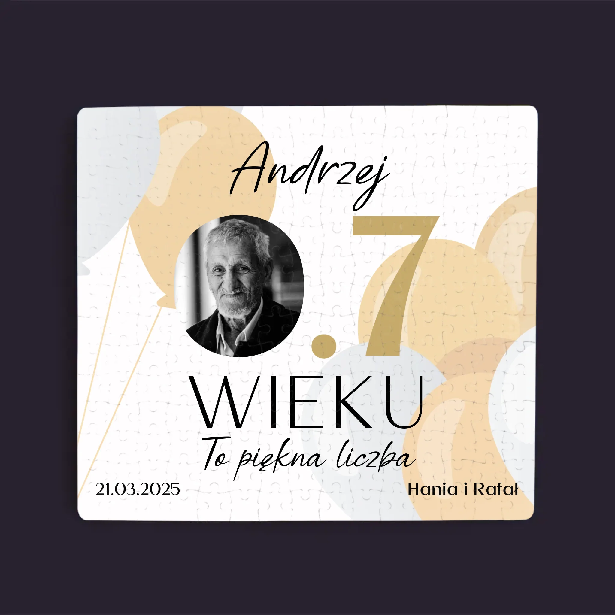 Zdjęcie I Podpis: 0.7 Wieku - Personalizowane Puzzle - Image 3