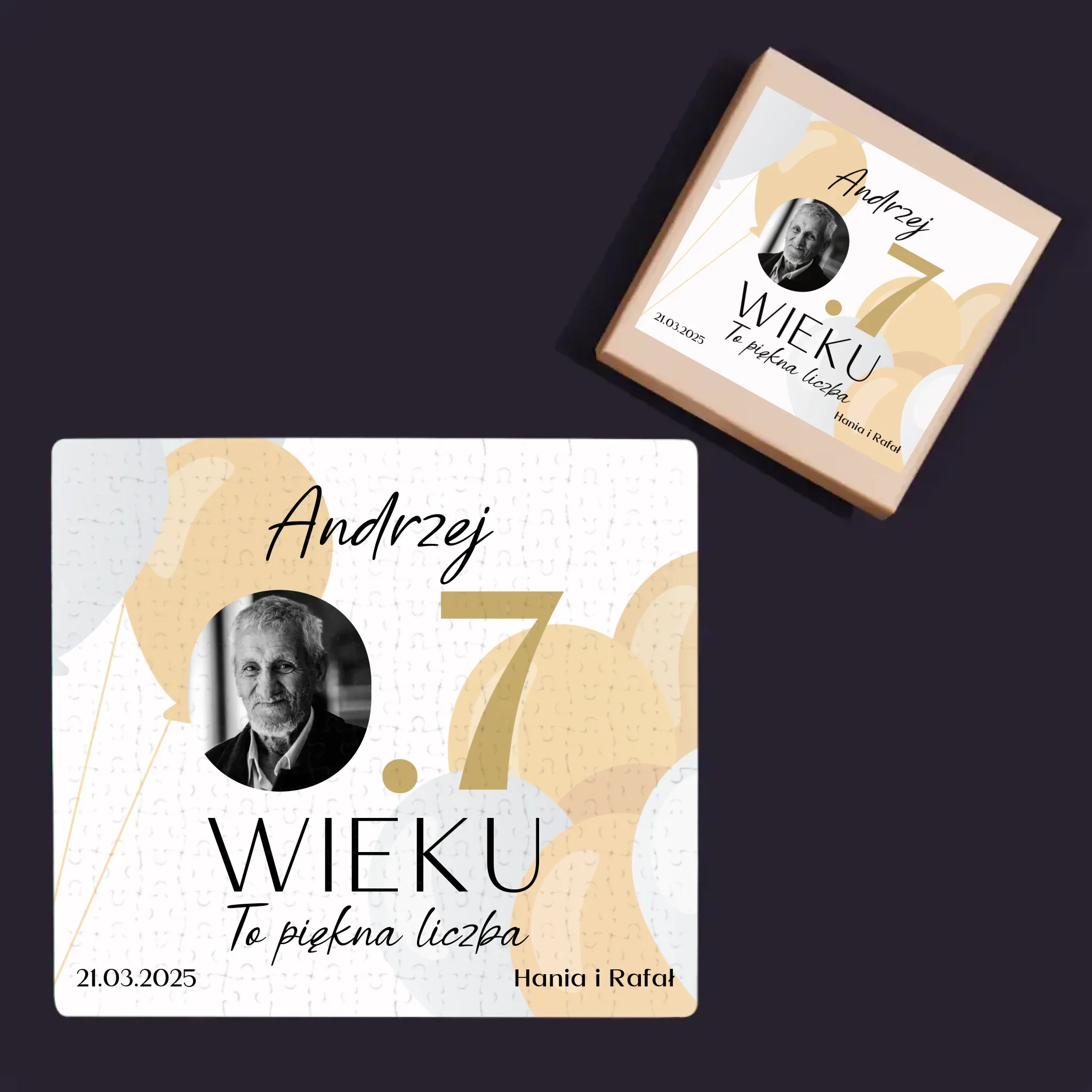Zdjęcie I Podpis: 0.7 Wieku - Personalizowane Puzzle - Image 4