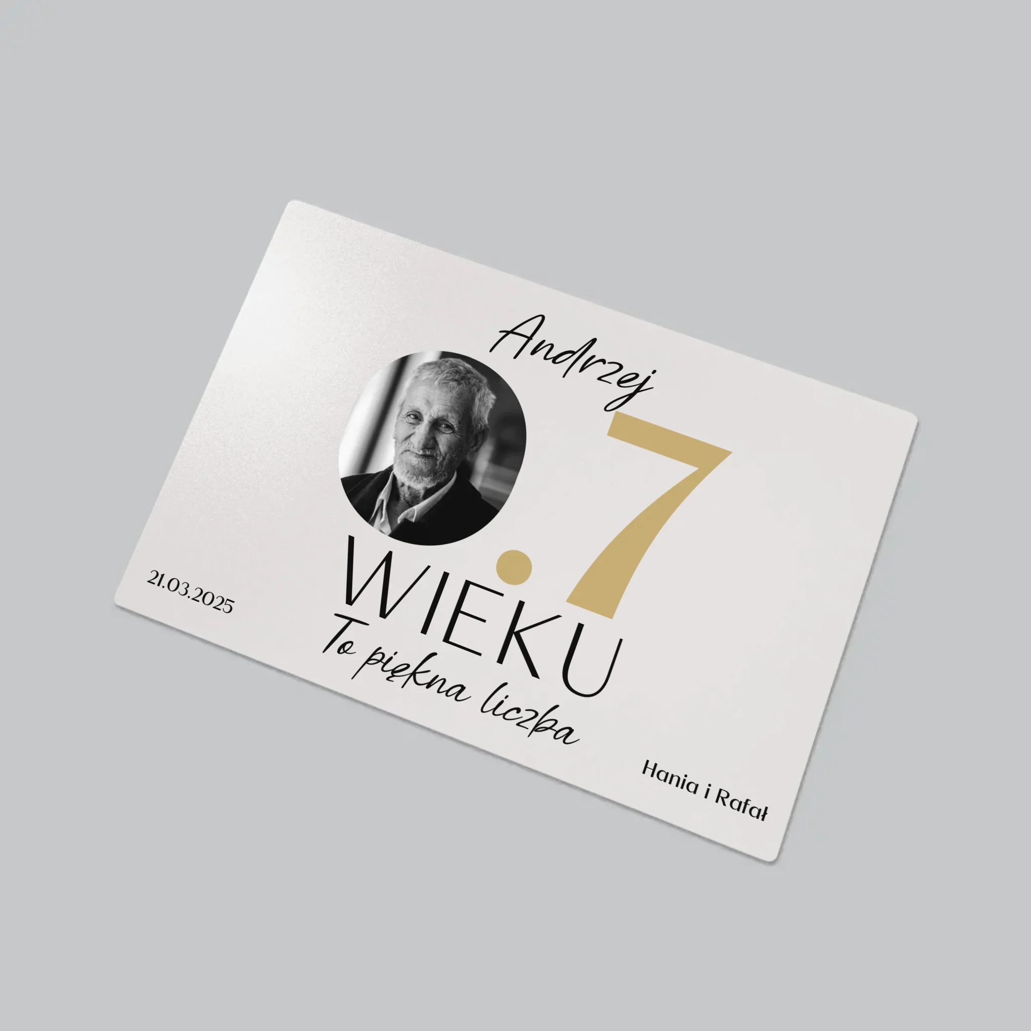 Zdjęcie I Podpis: 0.7 Wieku - Podkładka Na Biurko