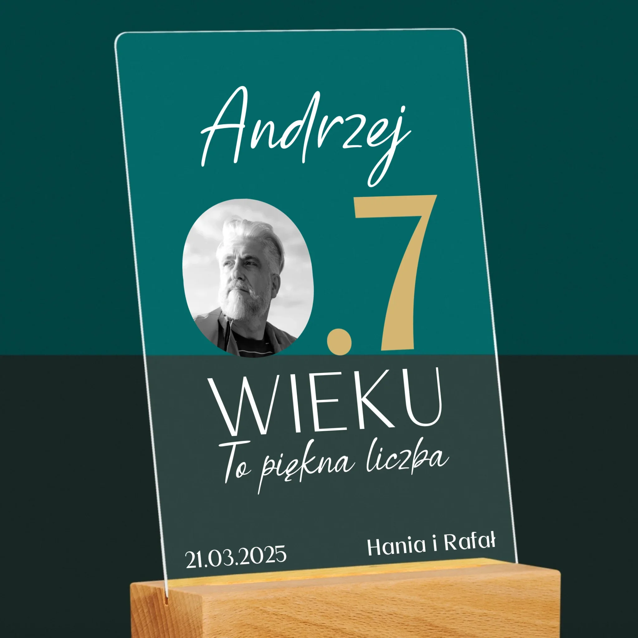 Zdjęcie I Podpis: 0.7 Wieku - Wydruk Na Szkle Akrylowym - Image 6