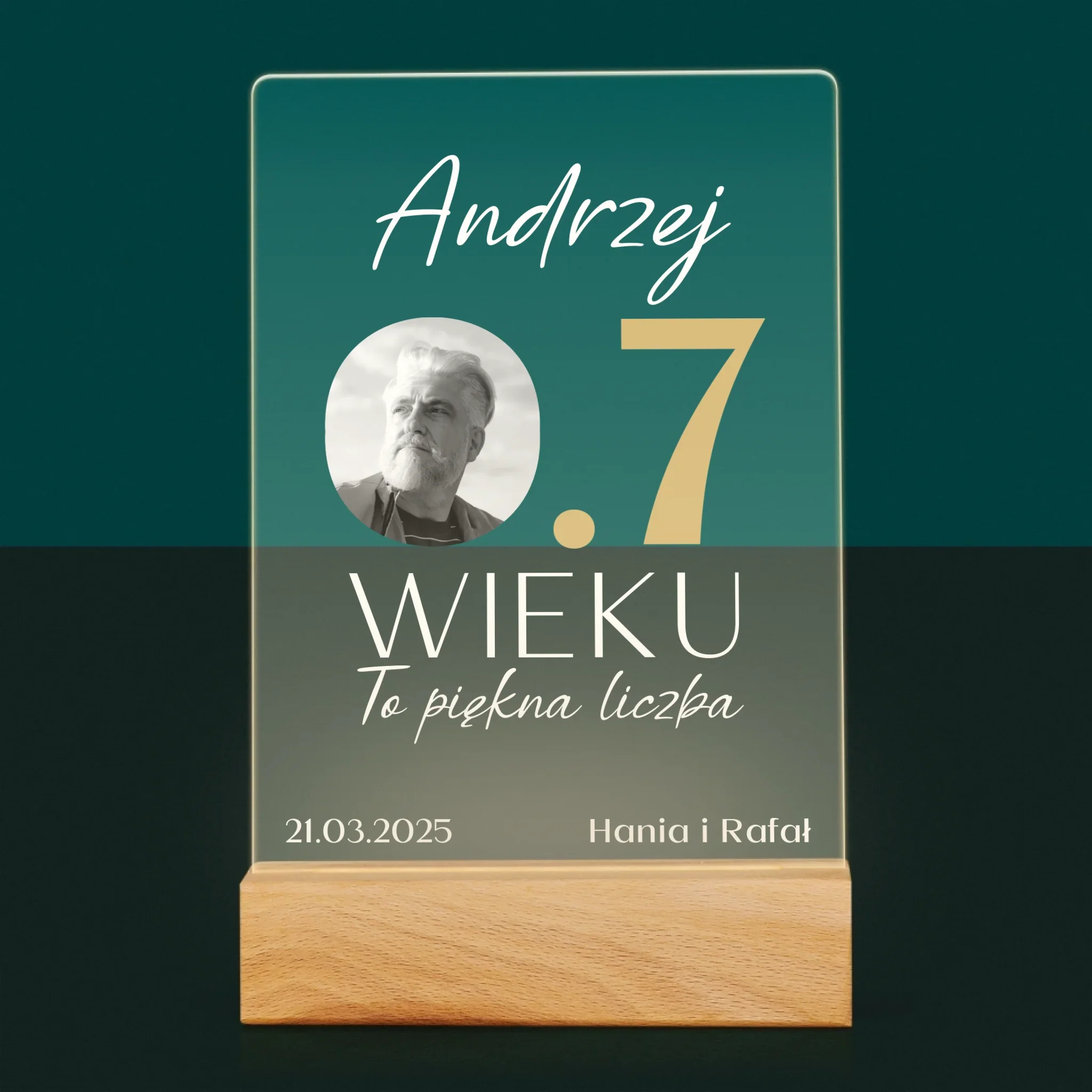 Zdjęcie I Podpis: 0.7 Wieku - Wydruk Na Szkle Akrylowym - Image 7