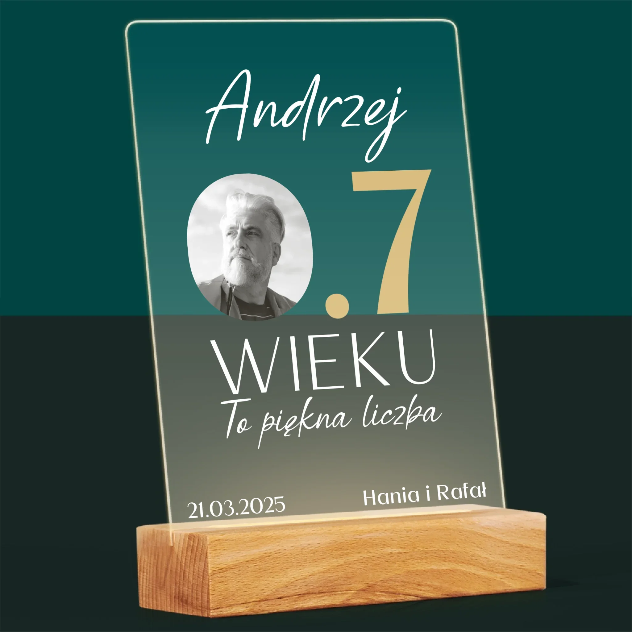 Zdjęcie I Podpis: 0.7 Wieku - Wydruk Na Szkle Akrylowym - Image 8