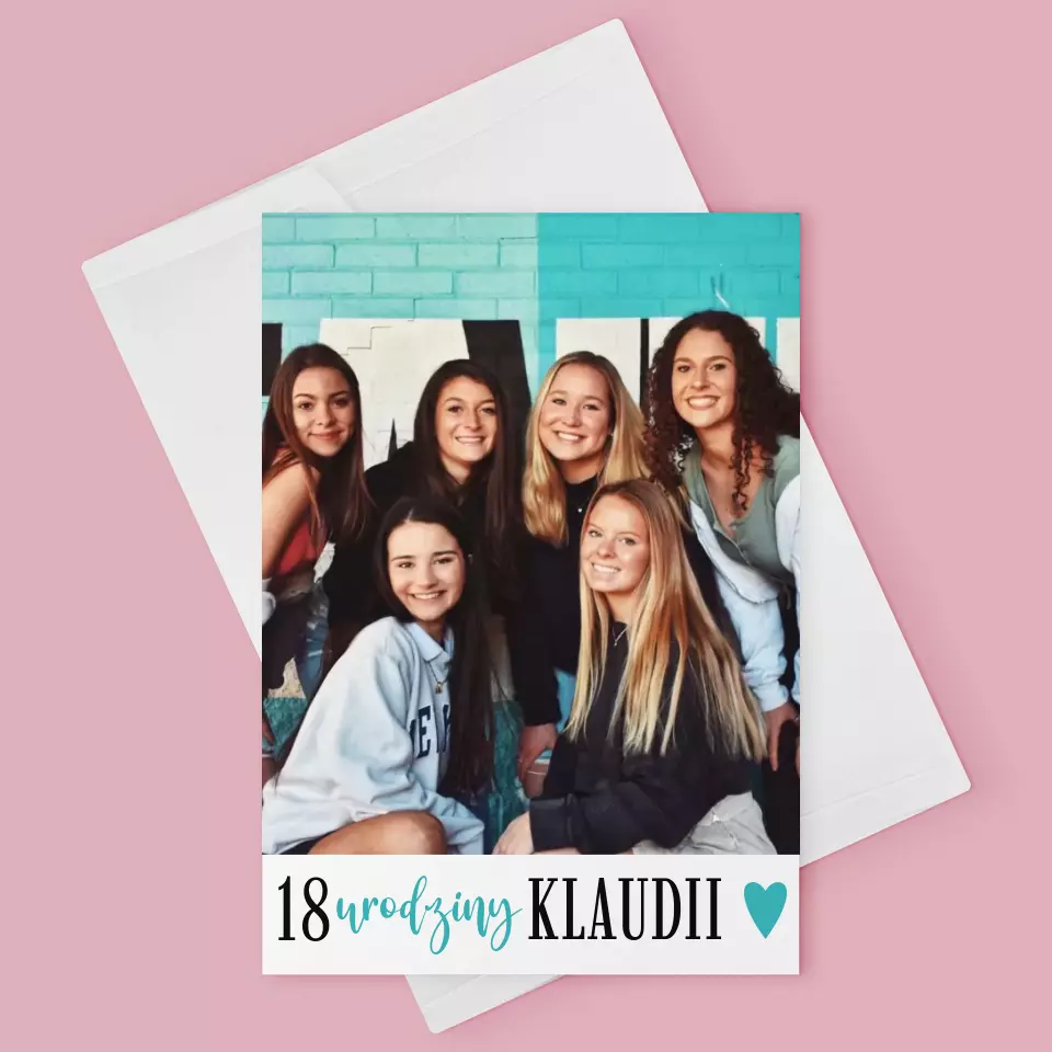 Zdjęcie i Podpis: 18 Urodziny Pamiątka - Kartka z Życzeniami - Image 3