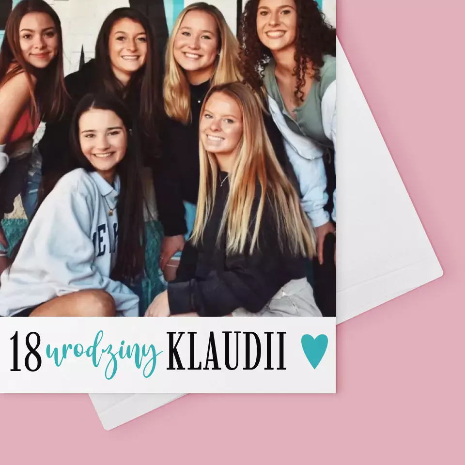 Zdjęcie i Podpis: 18 Urodziny Pamiątka - Kartka z Życzeniami - Image 4