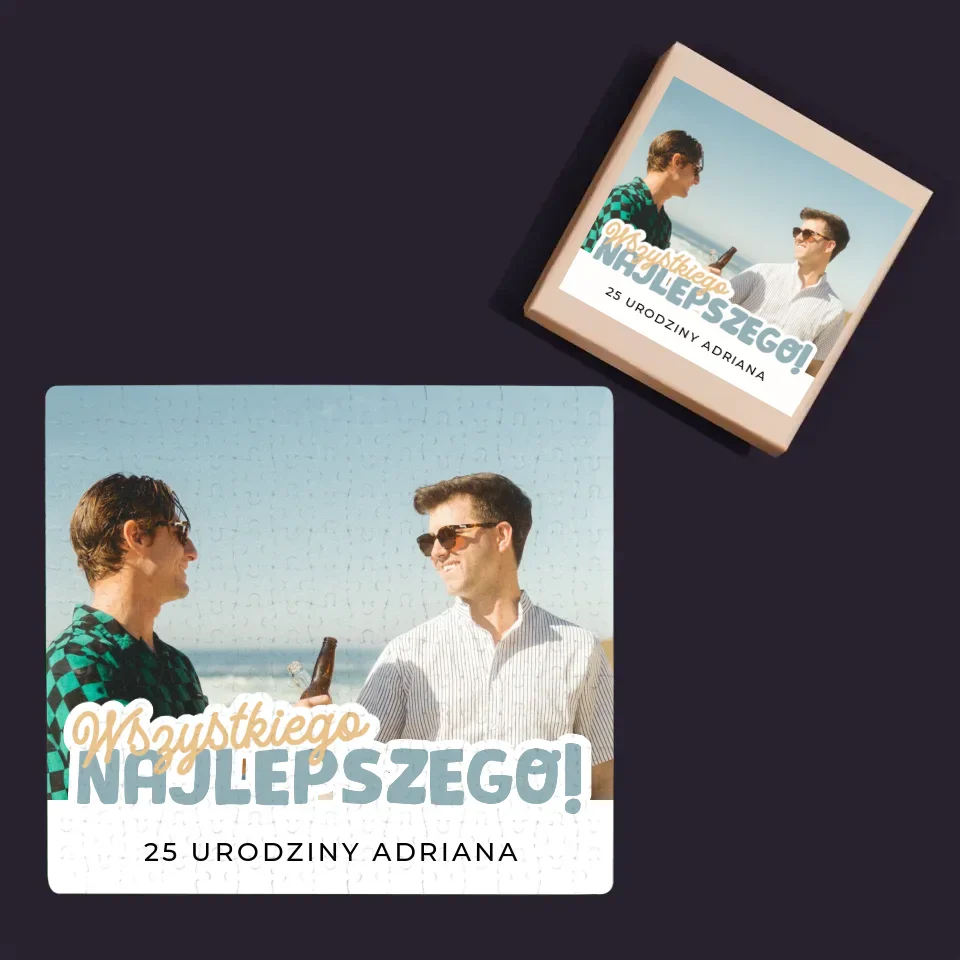 Zdjęcie i Podpis: 25 Urodziny Wszystkiego Najlepszego - Personalizowane Puzzle - Image 4