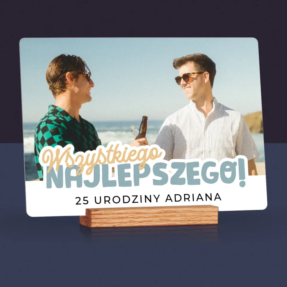 Zdjęcie i Podpis: 25 Urodziny Wszystkiego Najlepszego - Wydruk Na Szkle Akrylowym - Image 4