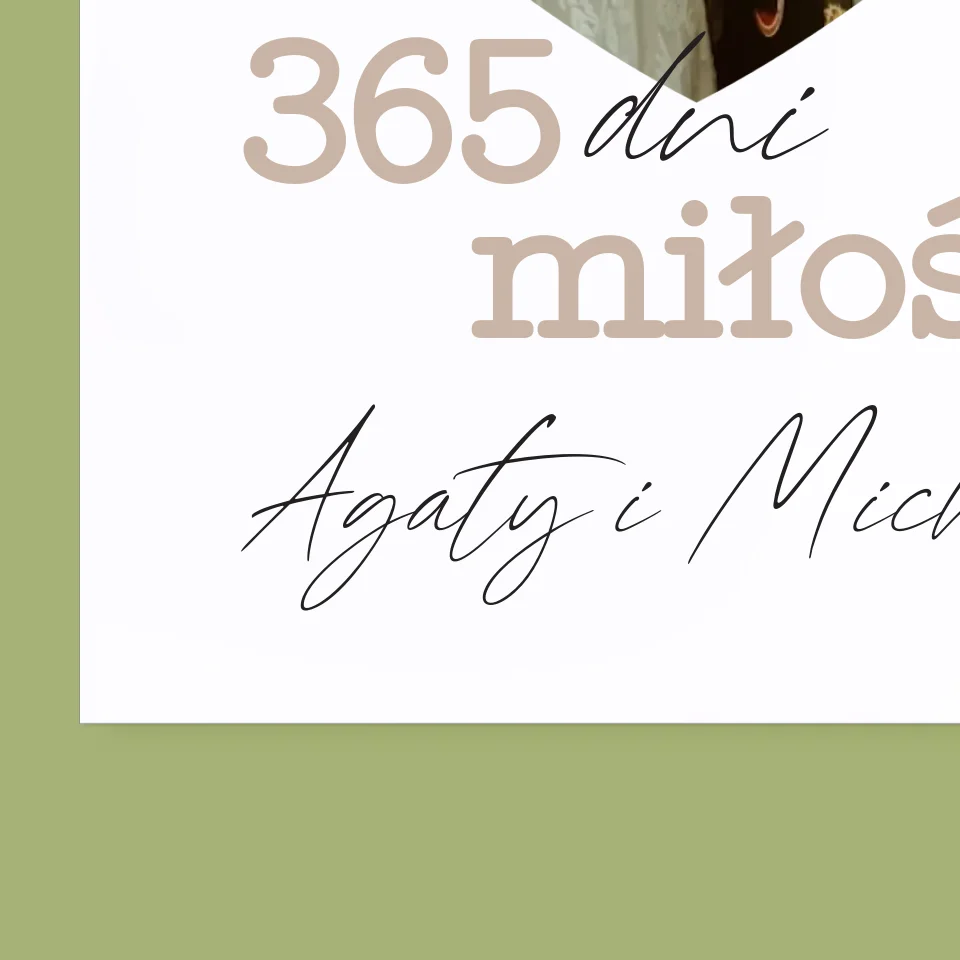 Zdjęcie I Podpis: 365 Dni Miłości - Personalizowany Kalendarz Ścienny - Image 2