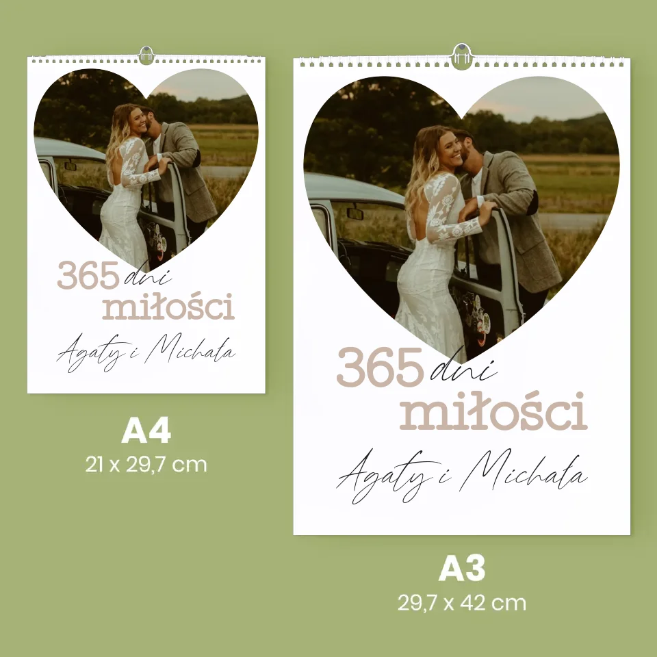 Zdjęcie I Podpis: 365 Dni Miłości - Personalizowany Kalendarz Ścienny - Image 5