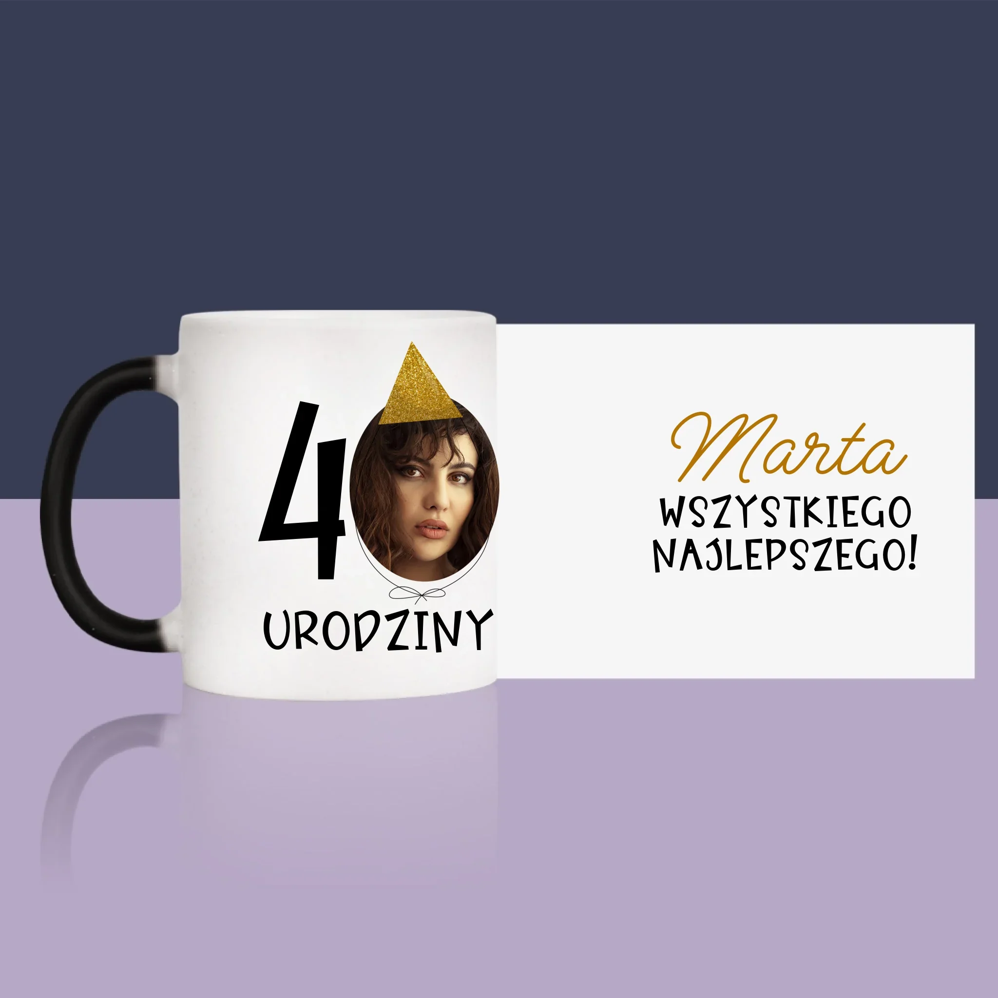 Zdjęcie I Podpis: 40 Urodziny Czapeczka - Kubek z Nadrukiem - Image 13