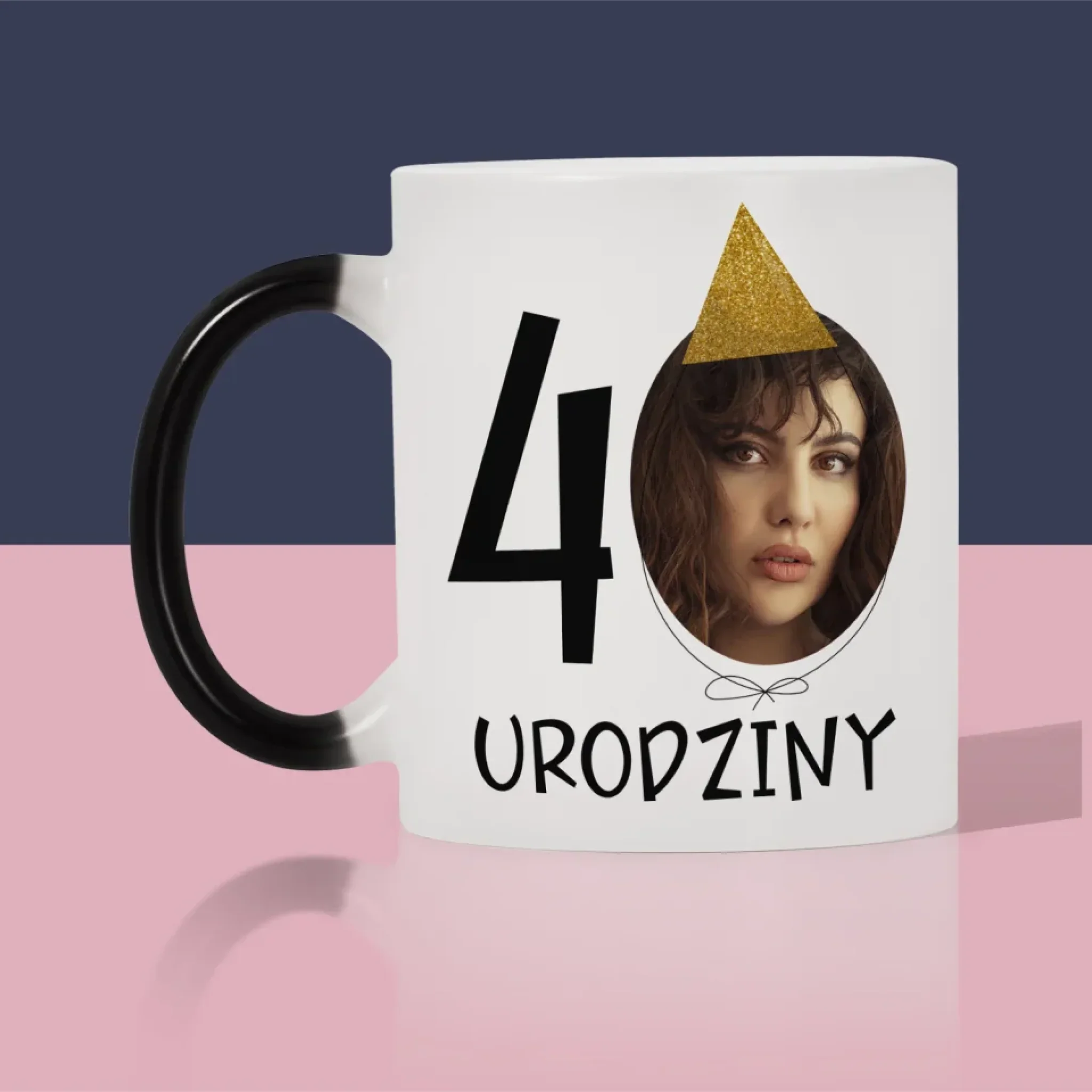 Zdjęcie I Podpis: 40 Urodziny Czapeczka - Kubek z Nadrukiem - Image 5