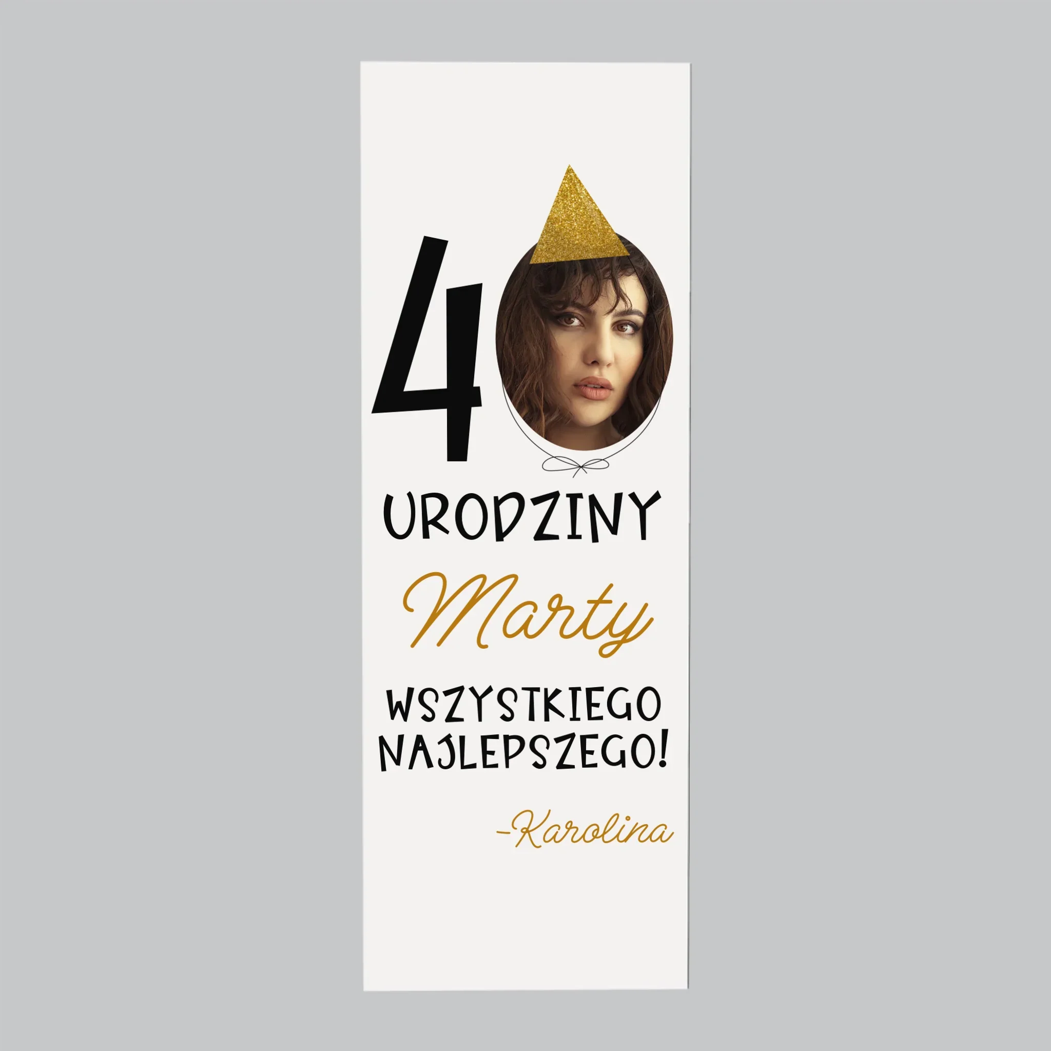 Zdjęcie I Podpis: 40 Urodziny Czapeczka - Magnes Na Lodówkę