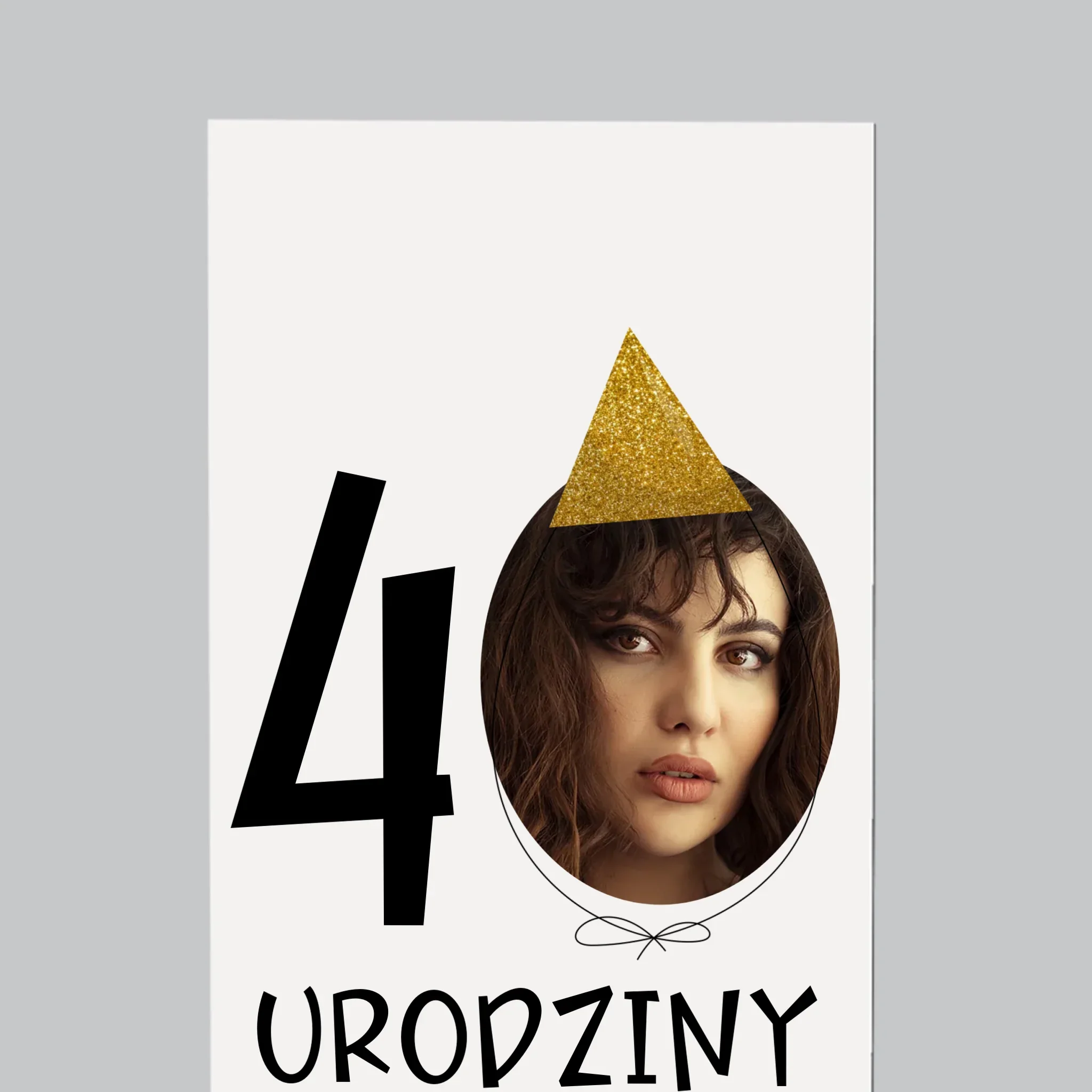 Zdjęcie I Podpis: 40 Urodziny Czapeczka - Magnes Na Lodówkę - Image 3