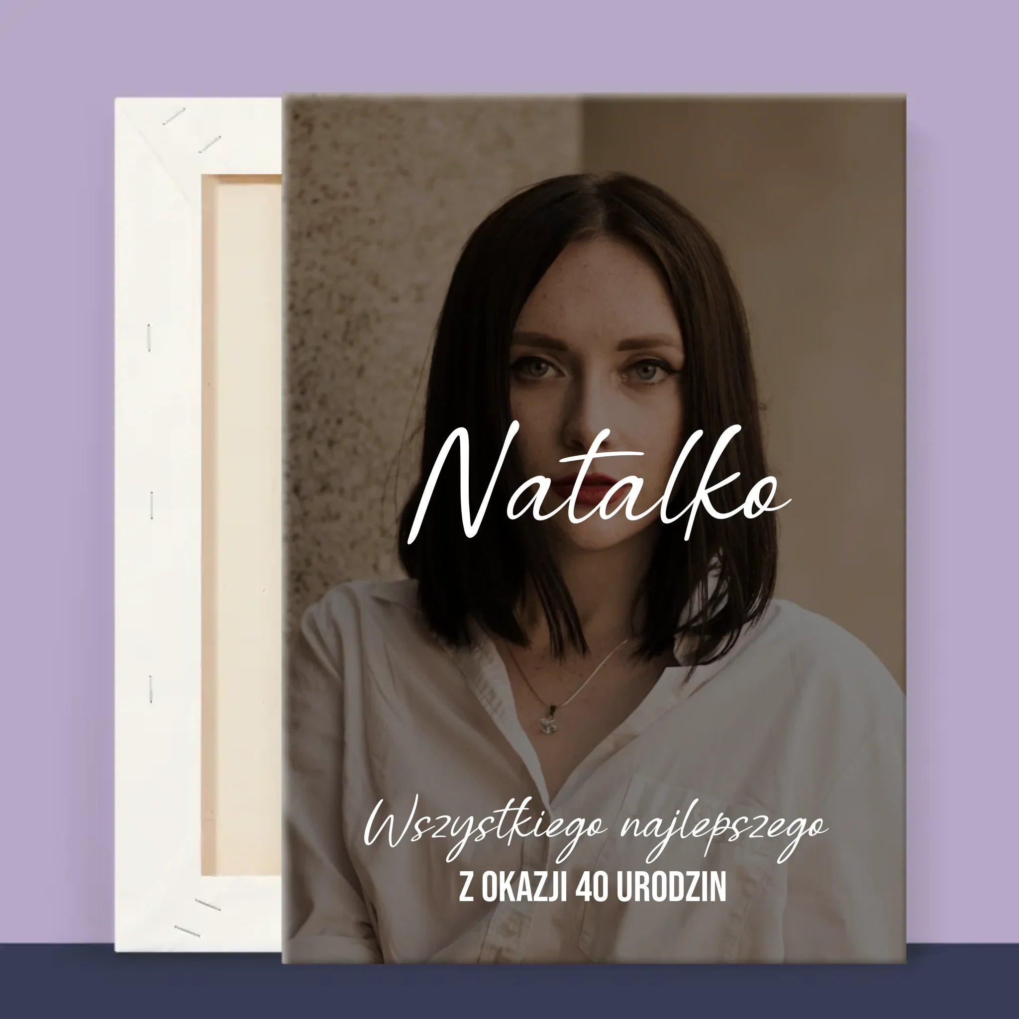 Zdjęcie I Podpis: 40 Urodziny Wszystkiego Najlepszego - Obraz Na Płótnie - Image 3
