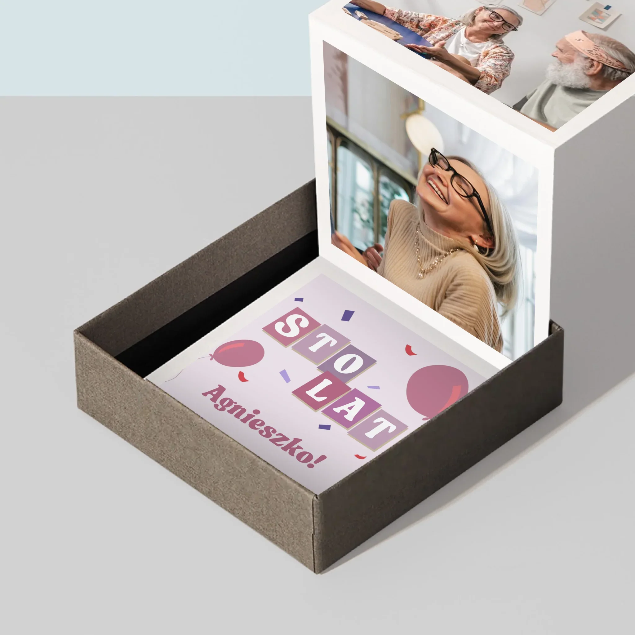 Zdjęcie I Podpis: 50 Urodziny Balony - Zestaw Zdjęć Harmonijka - Image 2