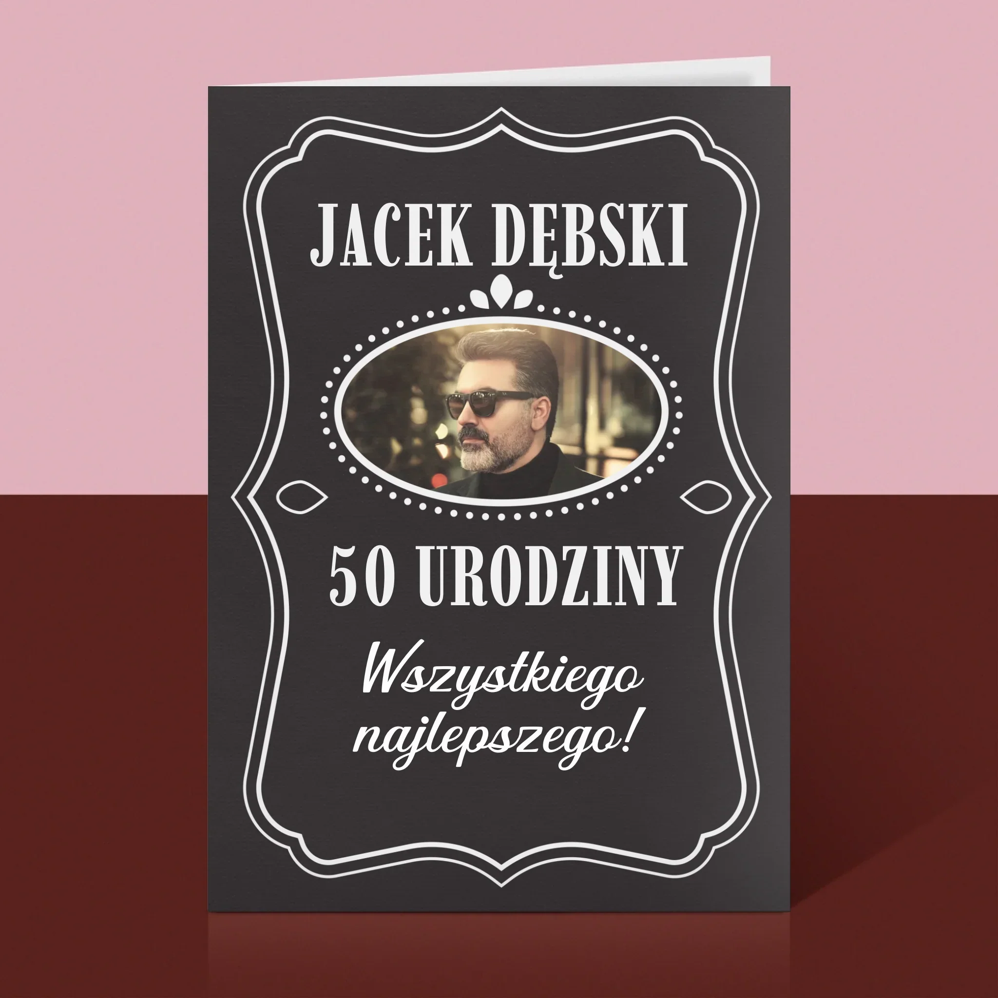 Zdjęcie I Podpis: 50 Urodziny Wszystkiego Najlepszego - Kartka Z Życzeniami