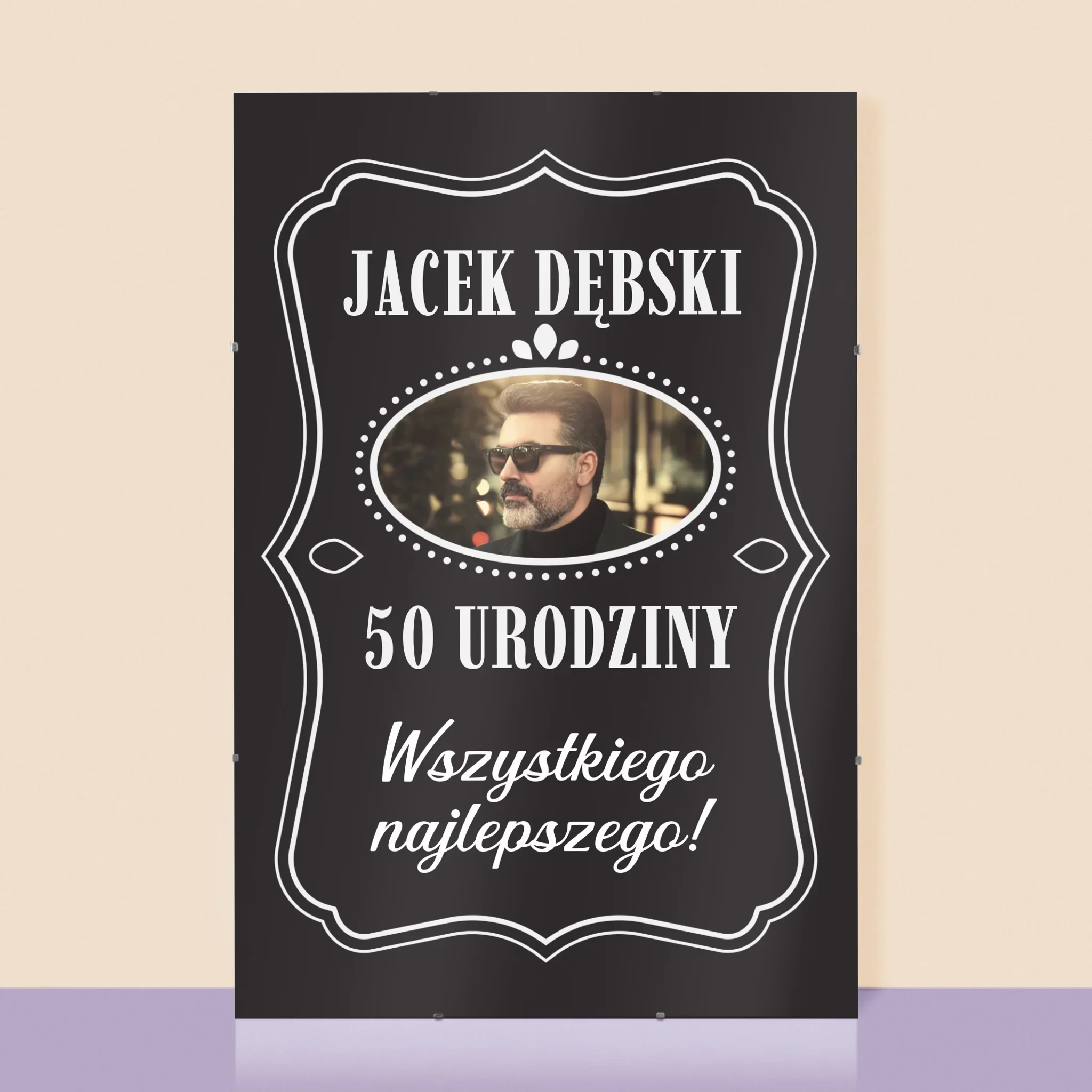 Zdjęcie I Podpis: 50 Urodziny Wszystkiego Najlepszego - Personalizowany Plakat