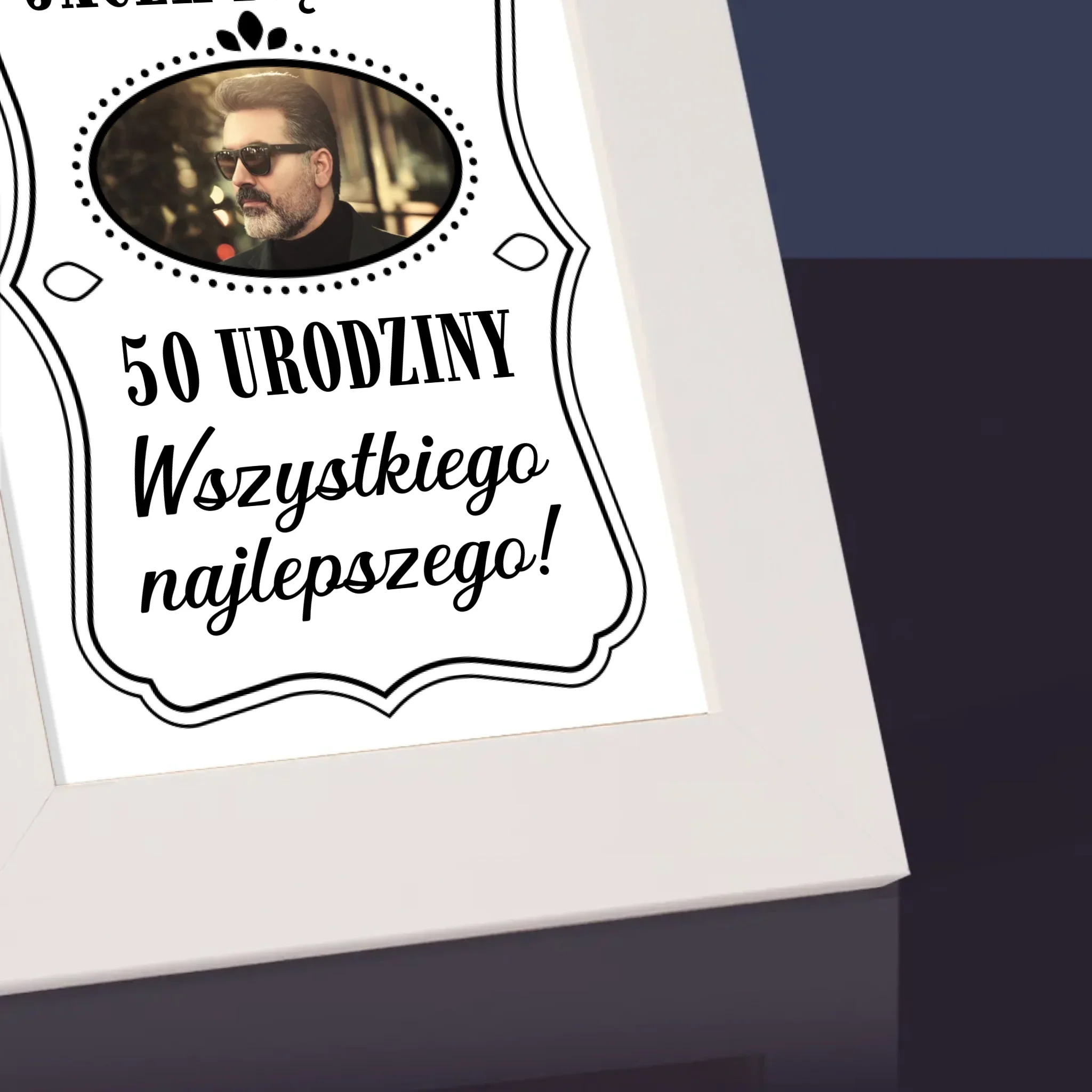Zdjęcie I Podpis: 50 Urodziny Wszystkiego Najlepszego - Ramka Na Zdjęcie - Image 3