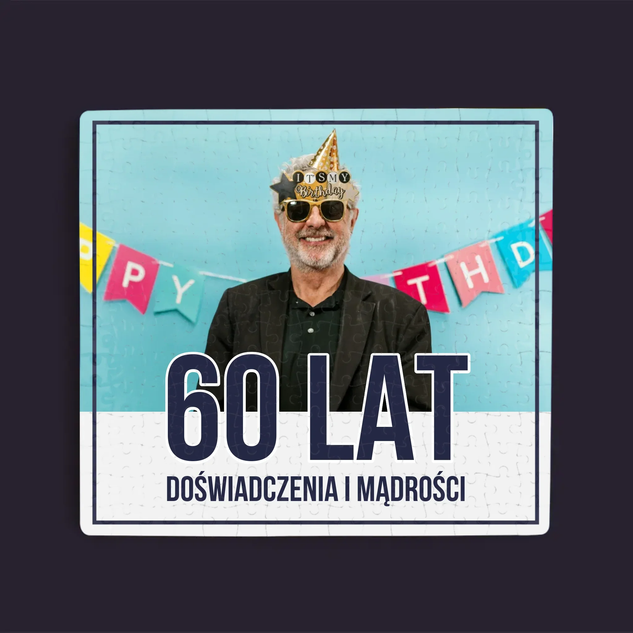 Zdjęcie i Podpis: 60 Lat Doświadczenia i Mądrości - Personalizowane Puzzle - Image 3