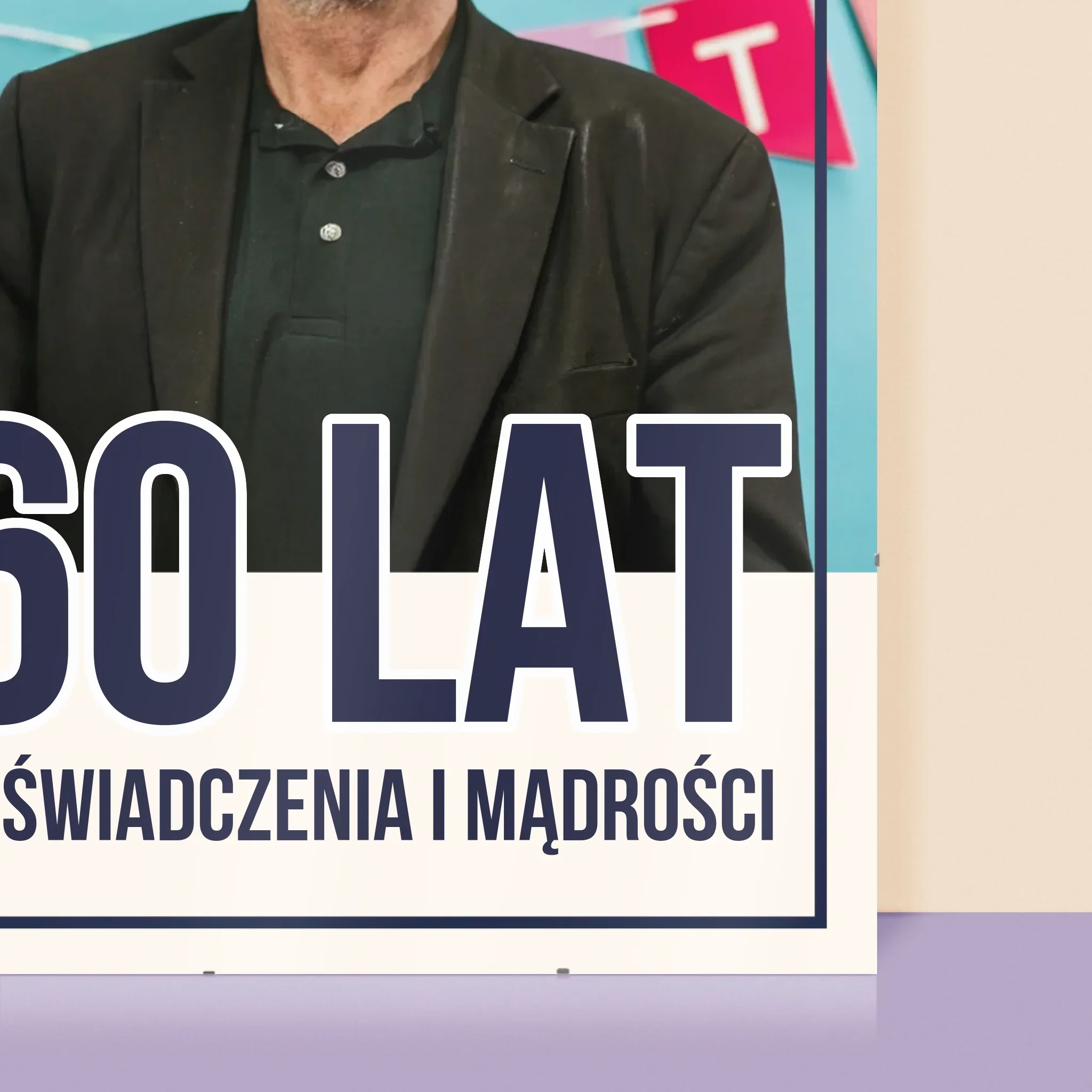 Zdjęcie i Podpis: 60 Lat Doświadczenia i Mądrości - Personalizowany Plakat - Image 2