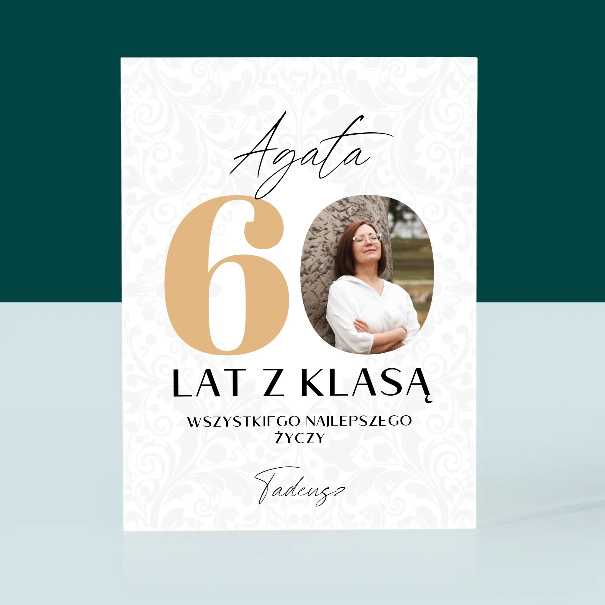 Zdjęcie i Podpis: 60 Lat z Klasą - Blok Akrylowy z Nadrukiem - Image 3
