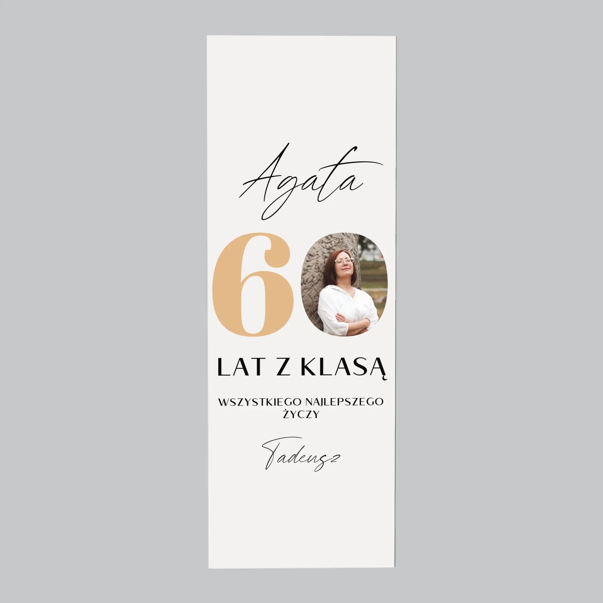 Zdjęcie i Podpis: 60 Lat z Klasą - Magnes Na Lodówkę