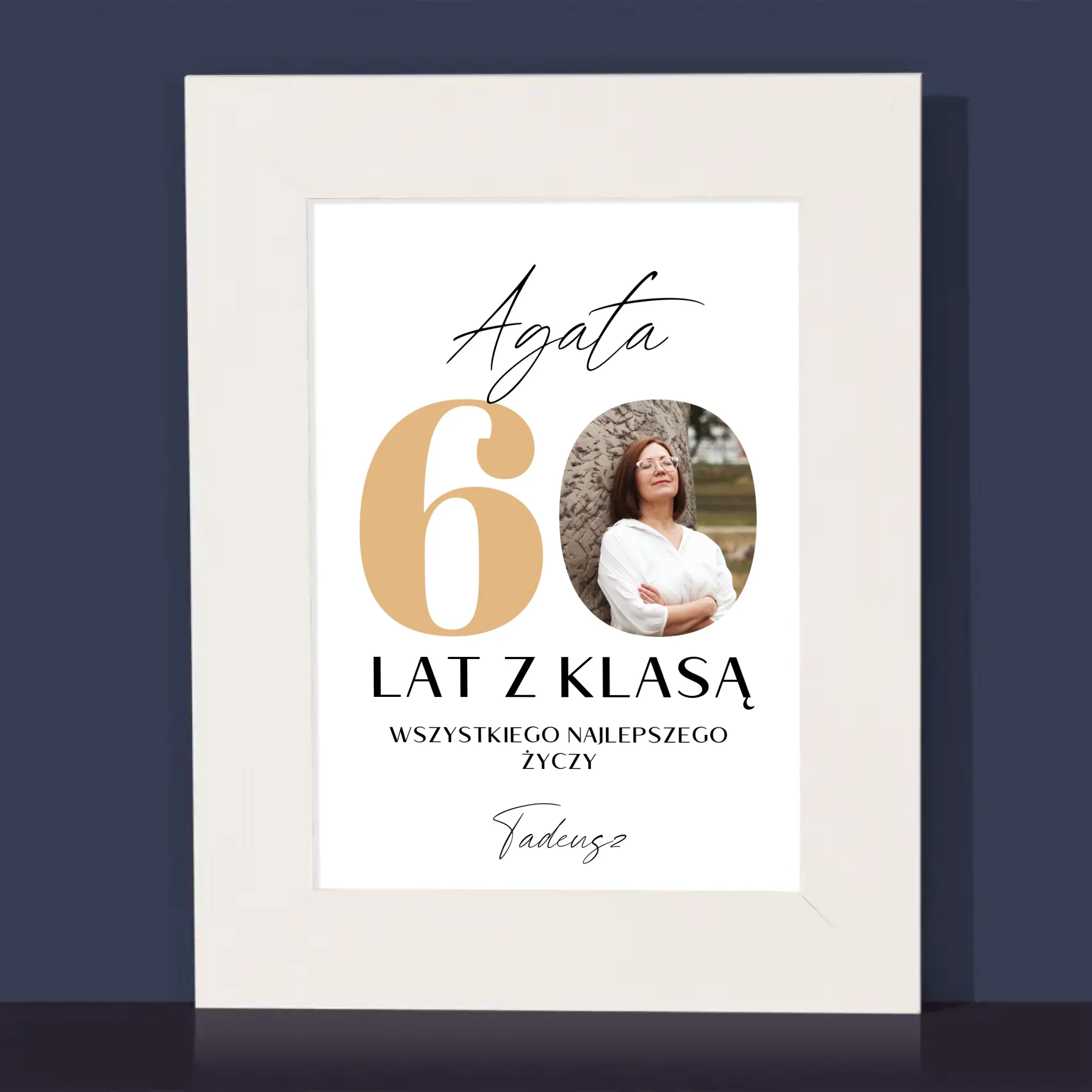 Zdjęcie i Podpis: 60 Lat z Klasą - Ramka Na Zdjęcie - Image 2