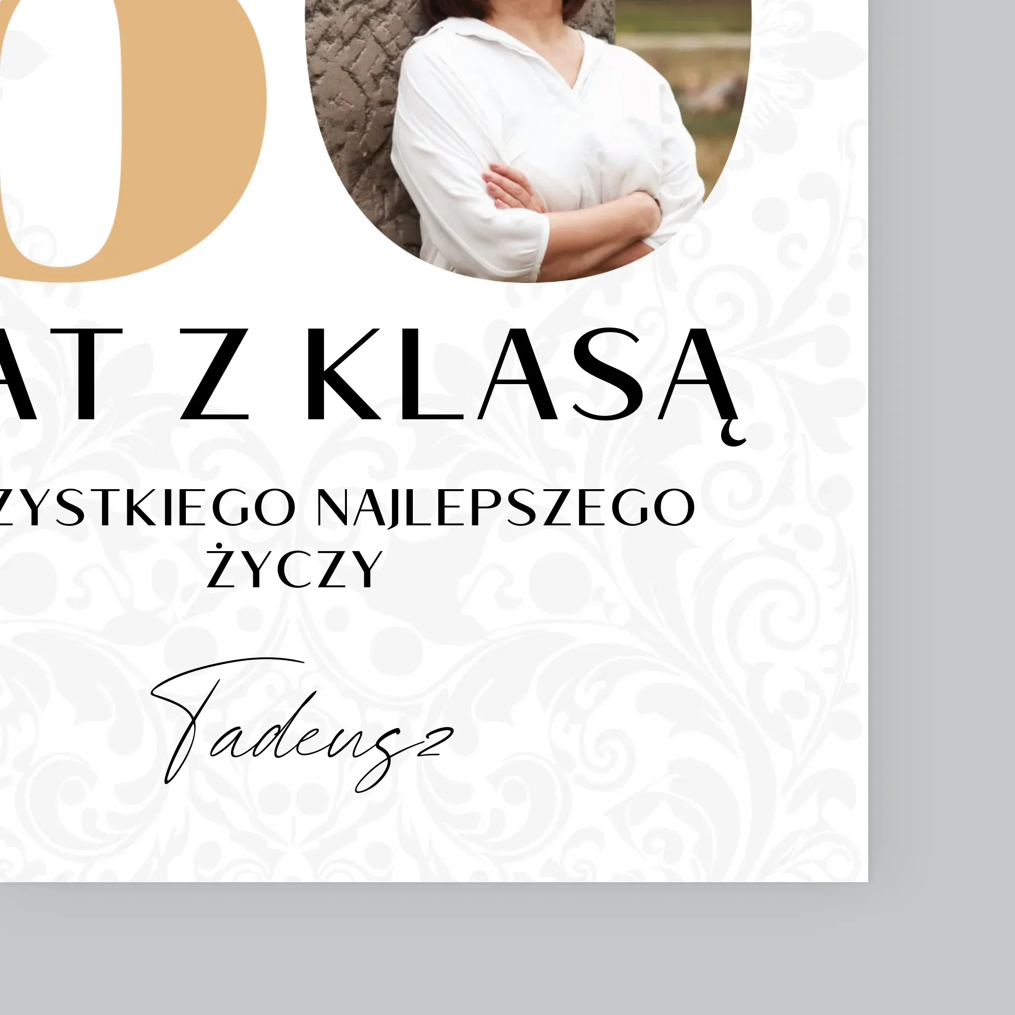 Zdjęcie i Podpis: 60 Lat z Klasą - Wydruk Obramowany - Image 11