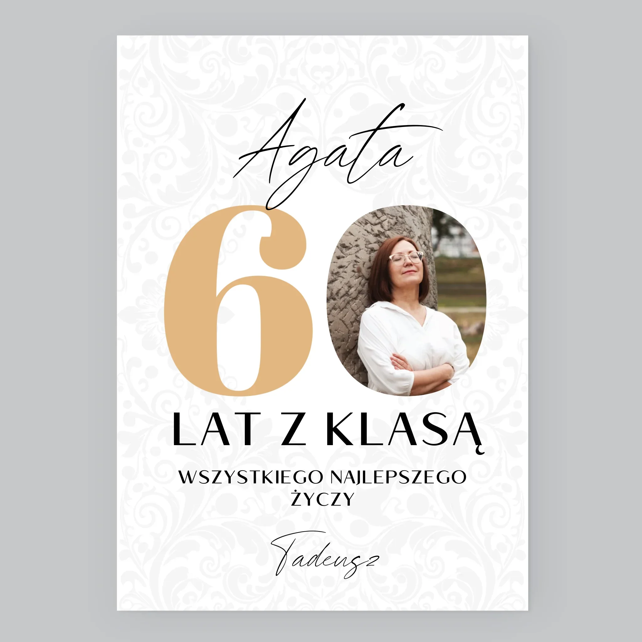 Zdjęcie i Podpis: 60 Lat z Klasą - Wydruk Obramowany - Image 8
