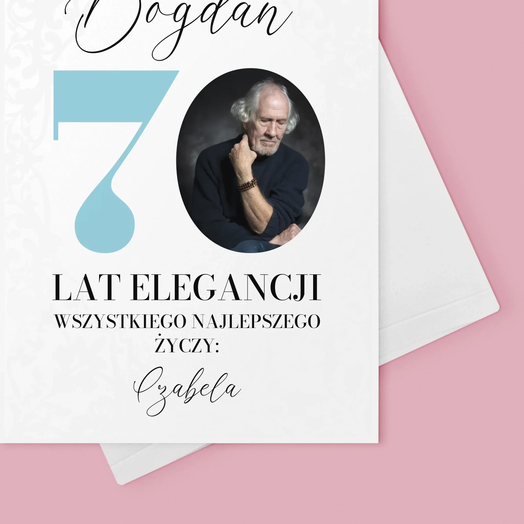 Zdjęcie I Podpis: 70 Lat Elegancji - Kartka z Życzeniami - Image 4