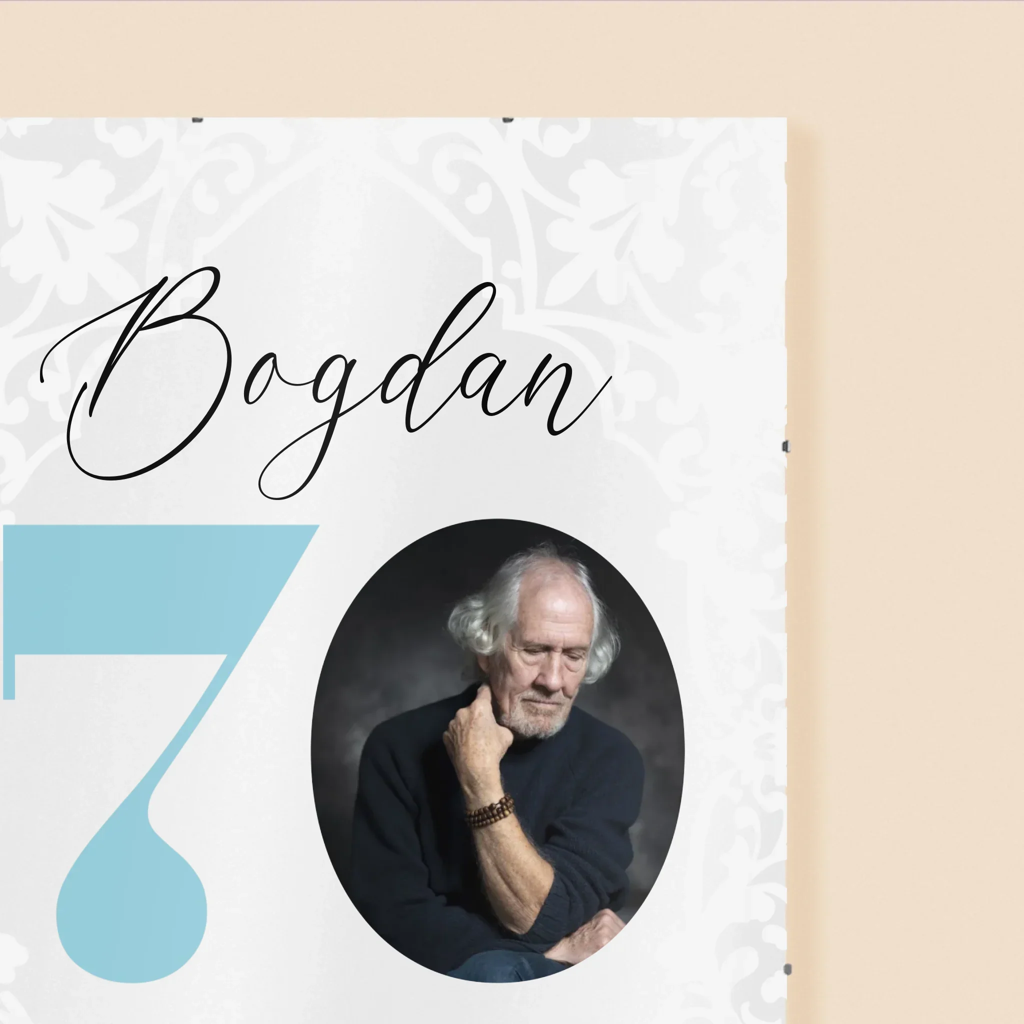 Zdjęcie I Podpis: 70 Lat Elegancji - Personalizowany Plakat - Image 3