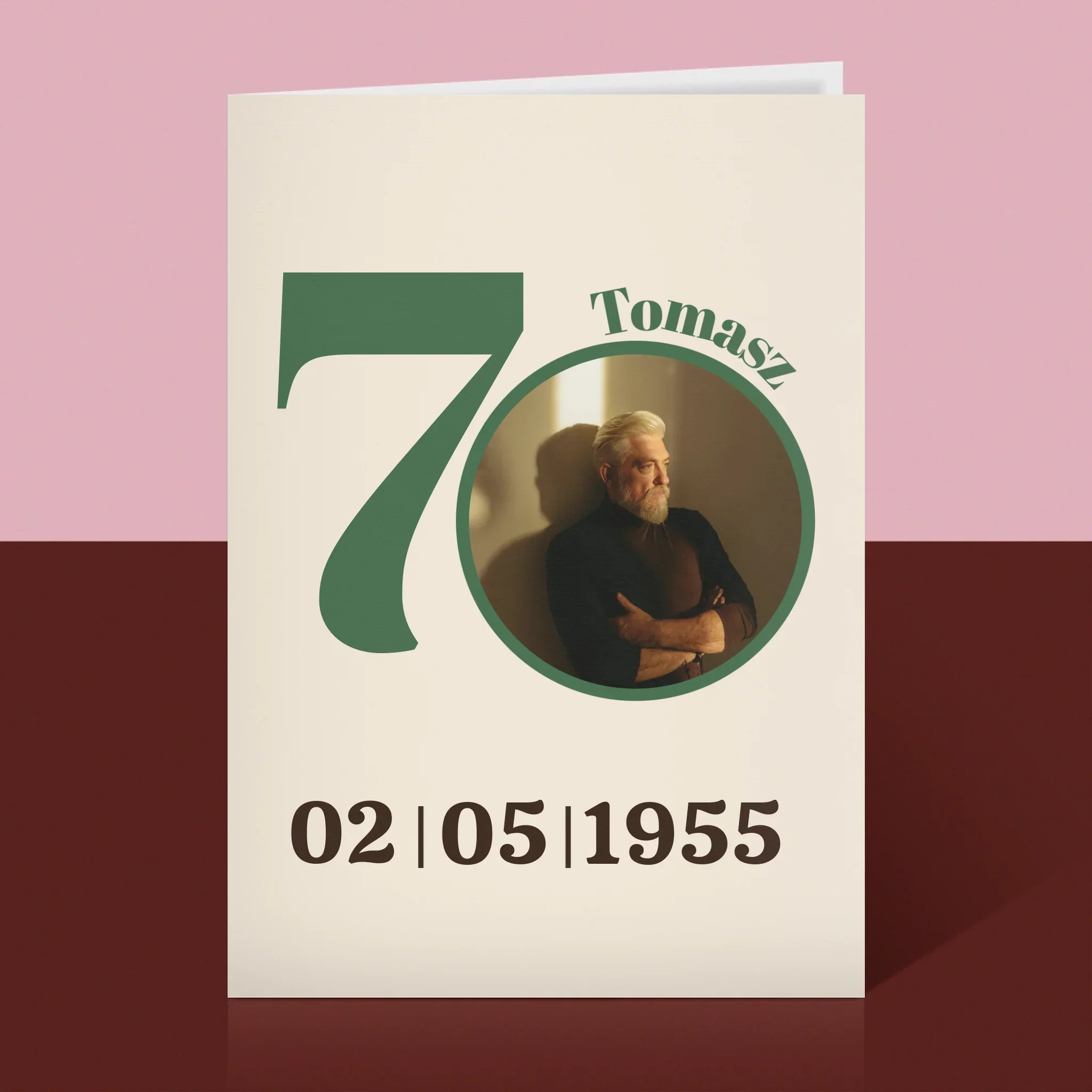 Zdjęcie I Podpis: 70 Urodziny Dedykacja - Kartka z Życzeniami