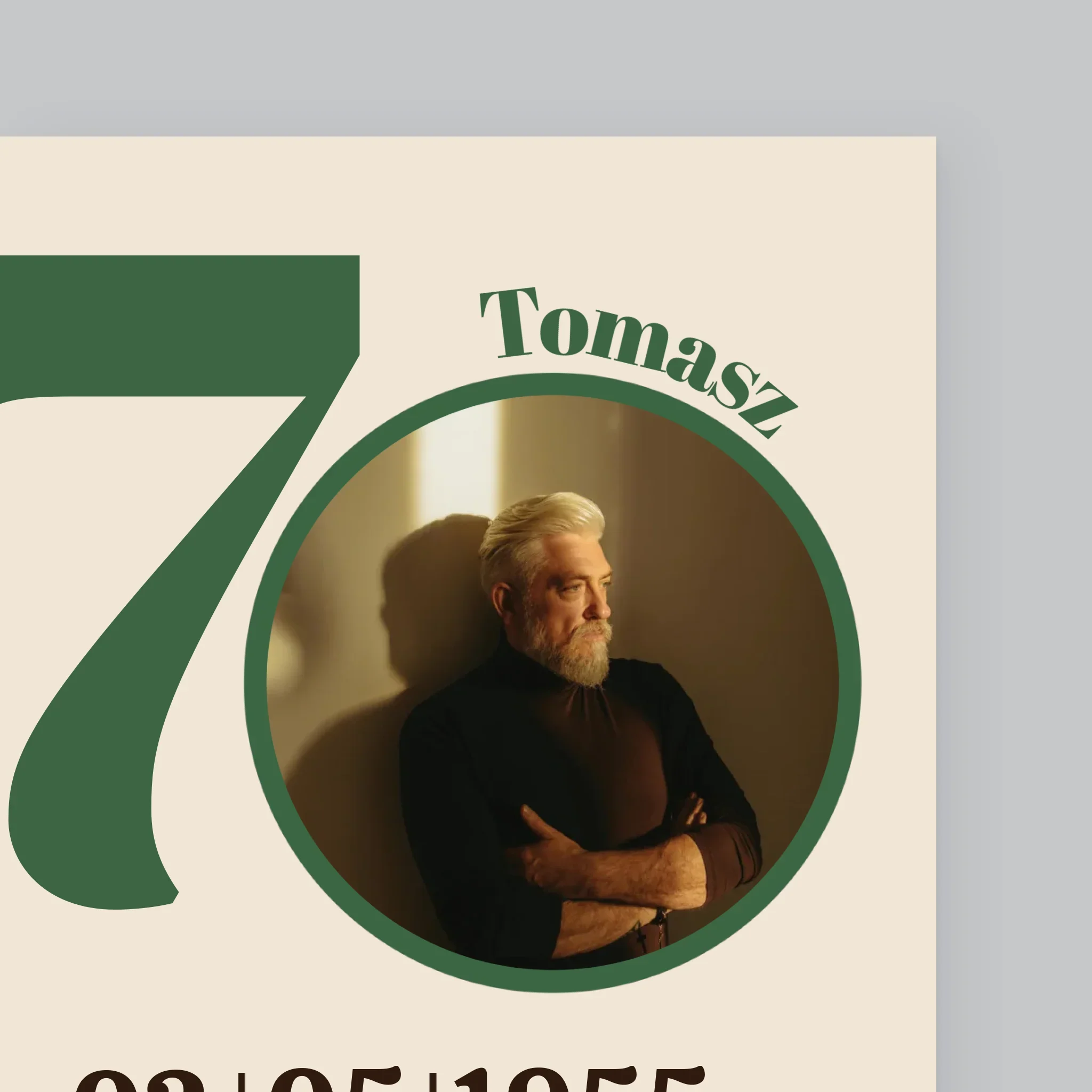 Zdjęcie I Podpis: 70 Urodziny Dedykacja - Wydruk Obramowany - Image 10