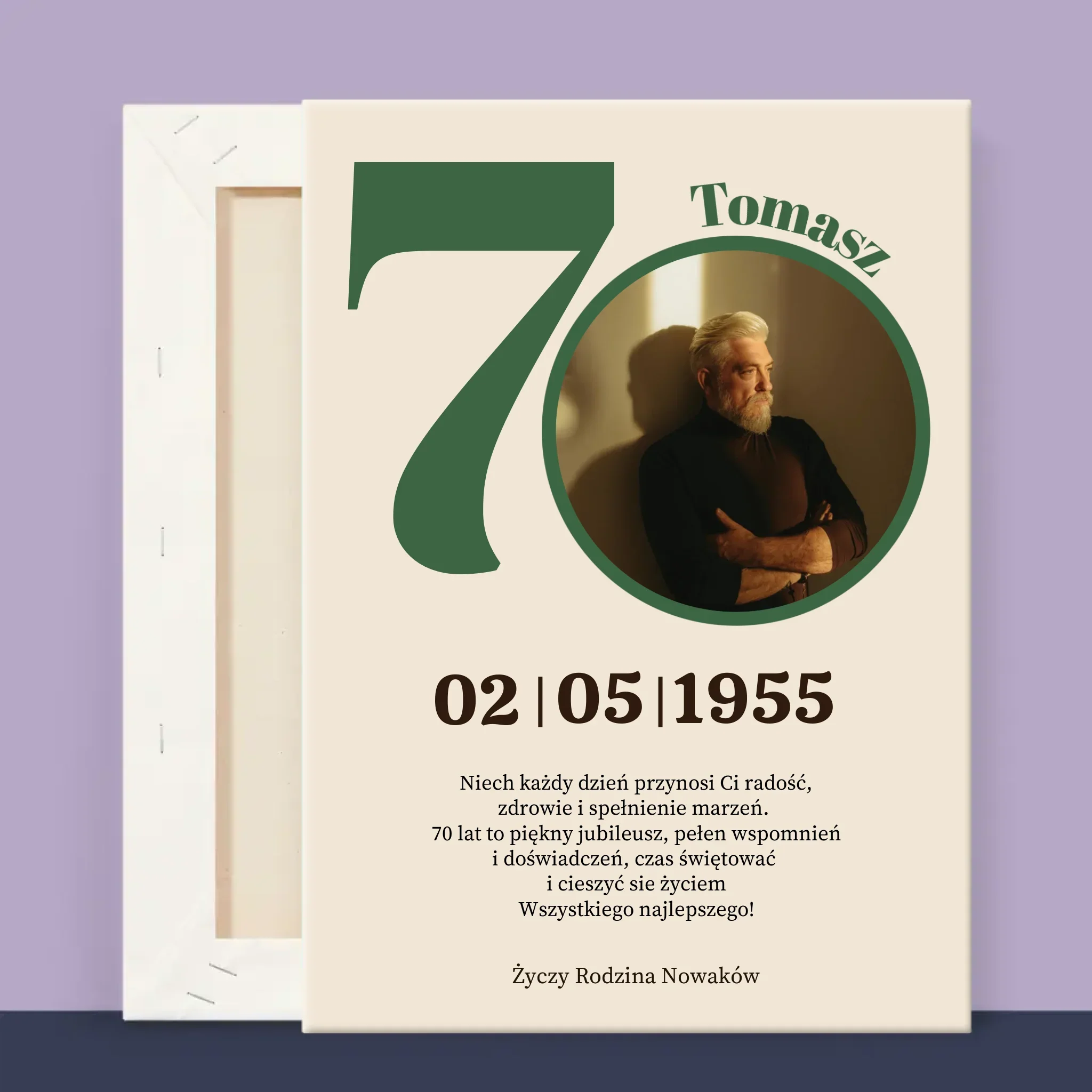 Zdjęcie I Podpis: 70 Urodziny Dedykacja - Wydruk Obramowany - Image 14