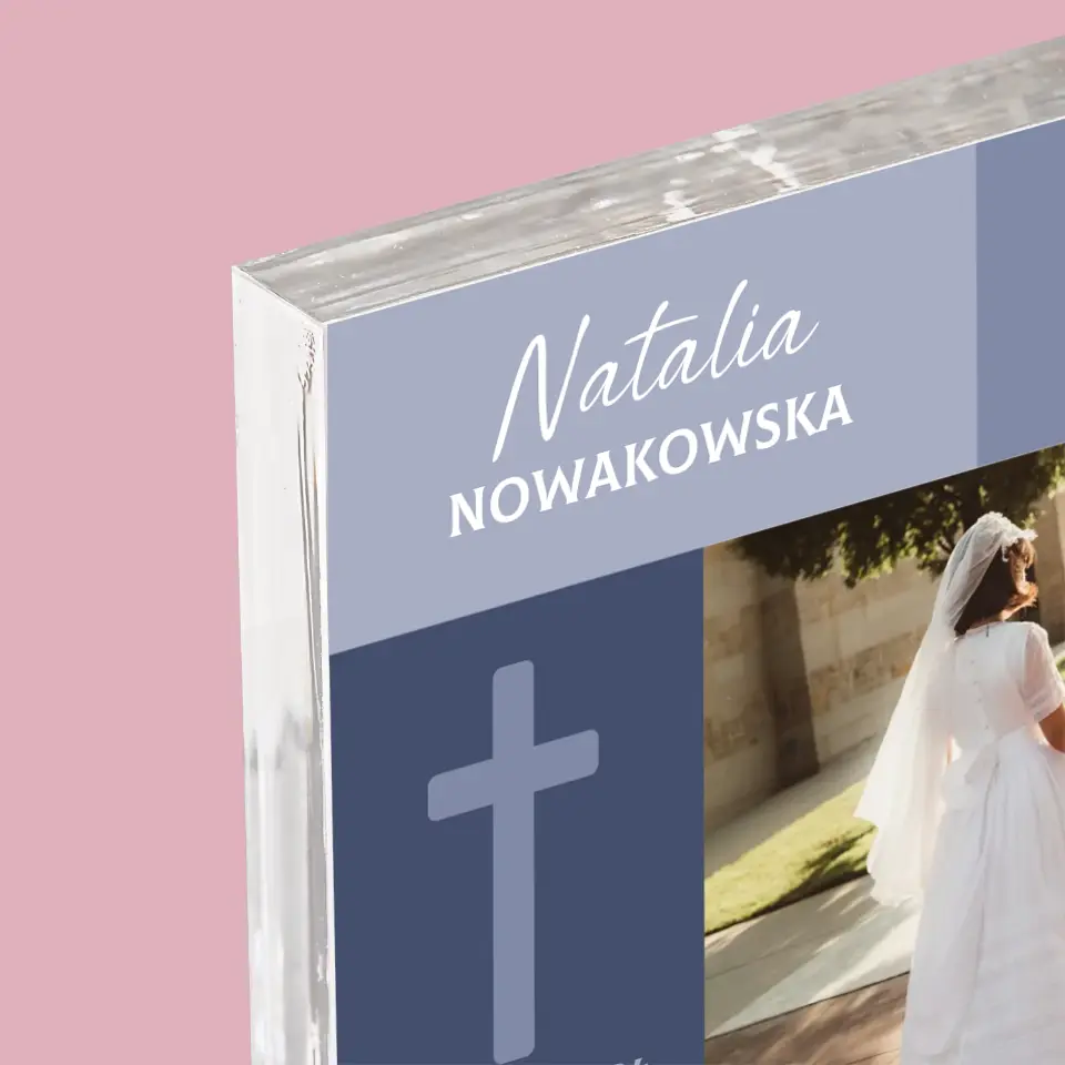 Zdjęcie i Podpis: Aniele Boży Komunia - Blok Akrylowy z Nadrukiem - Image 4