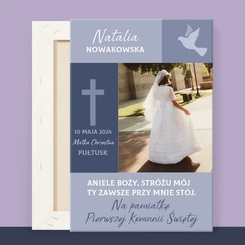 Zdjęcie i Podpis: Aniele Boży Komunia - Wydruk Obramowany - Image 12